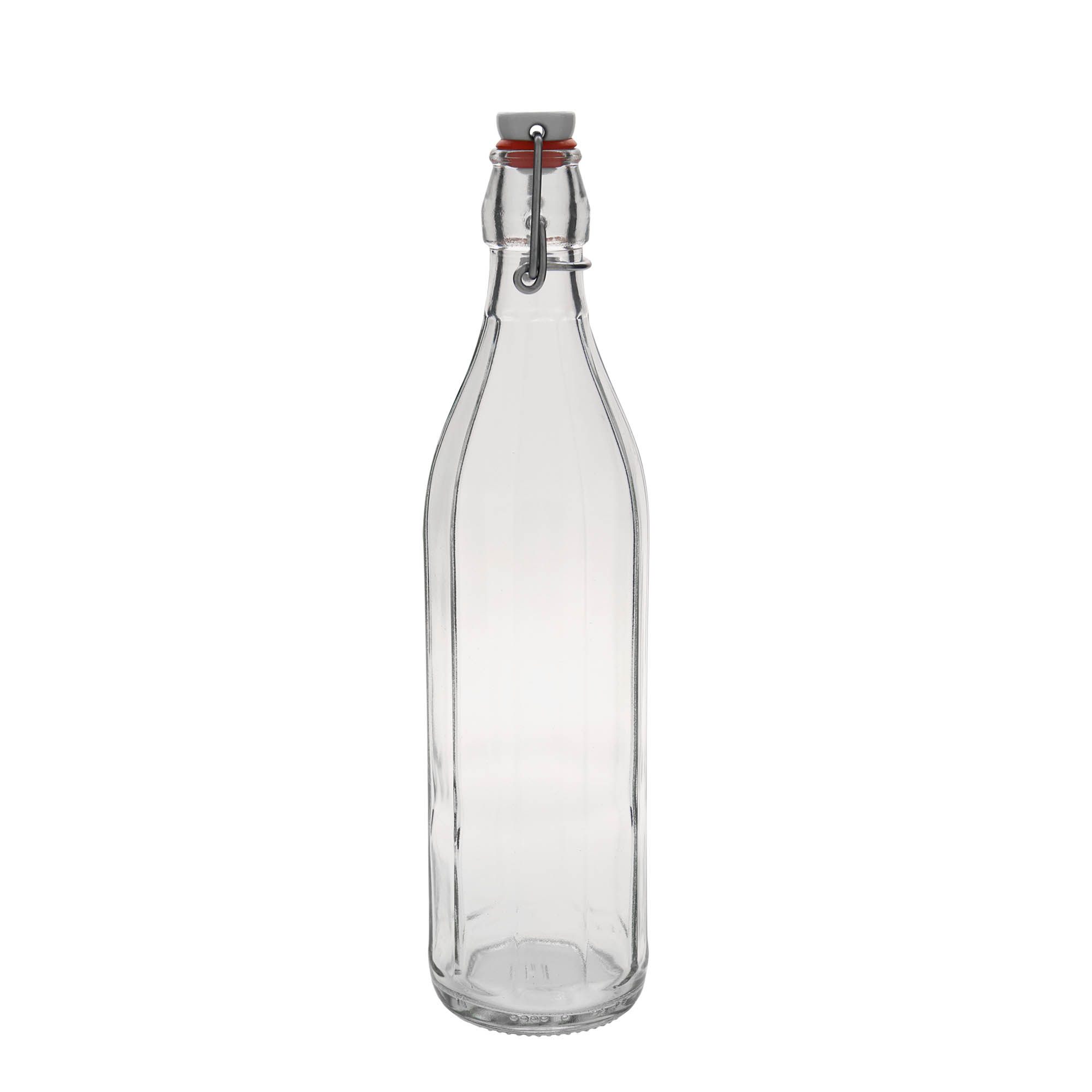 Γυάλινο μπουκάλι 'Bravo' 750 ml, δεκάγωνο, στόμιο: μηχανικό πώμα
