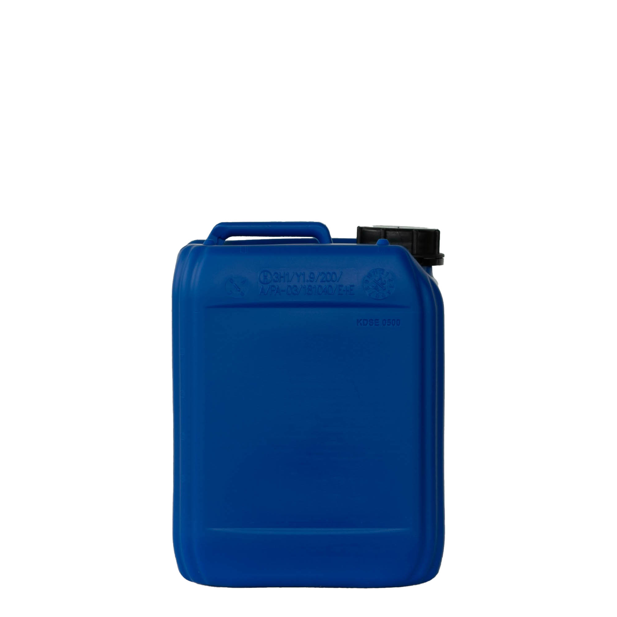Μπιτόνι 5 l, ορθογώνιο, πλαστικό HDPE, μπλε, στόμιο: ND 55