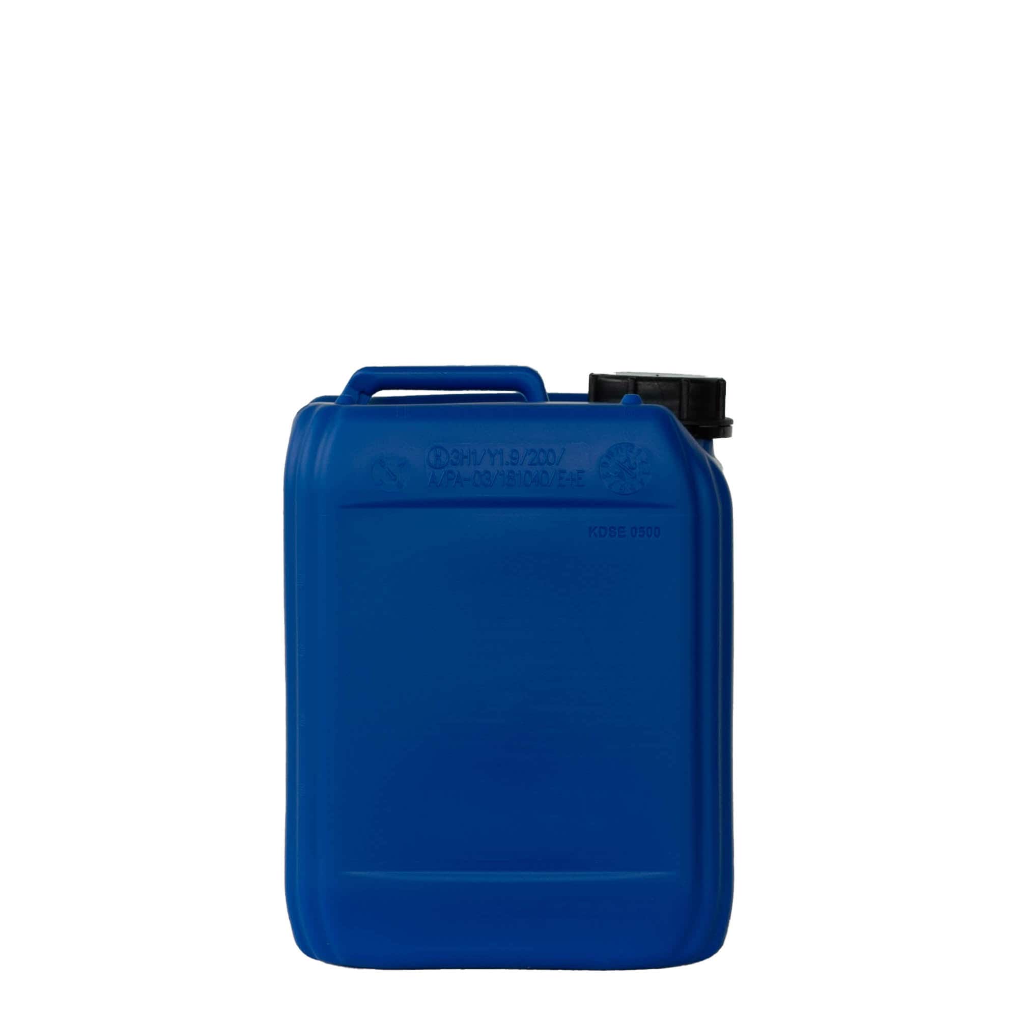 Μπιτόνι 5 l, ορθογώνιο, πλαστικό HDPE, μπλε, στόμιο: ND 55