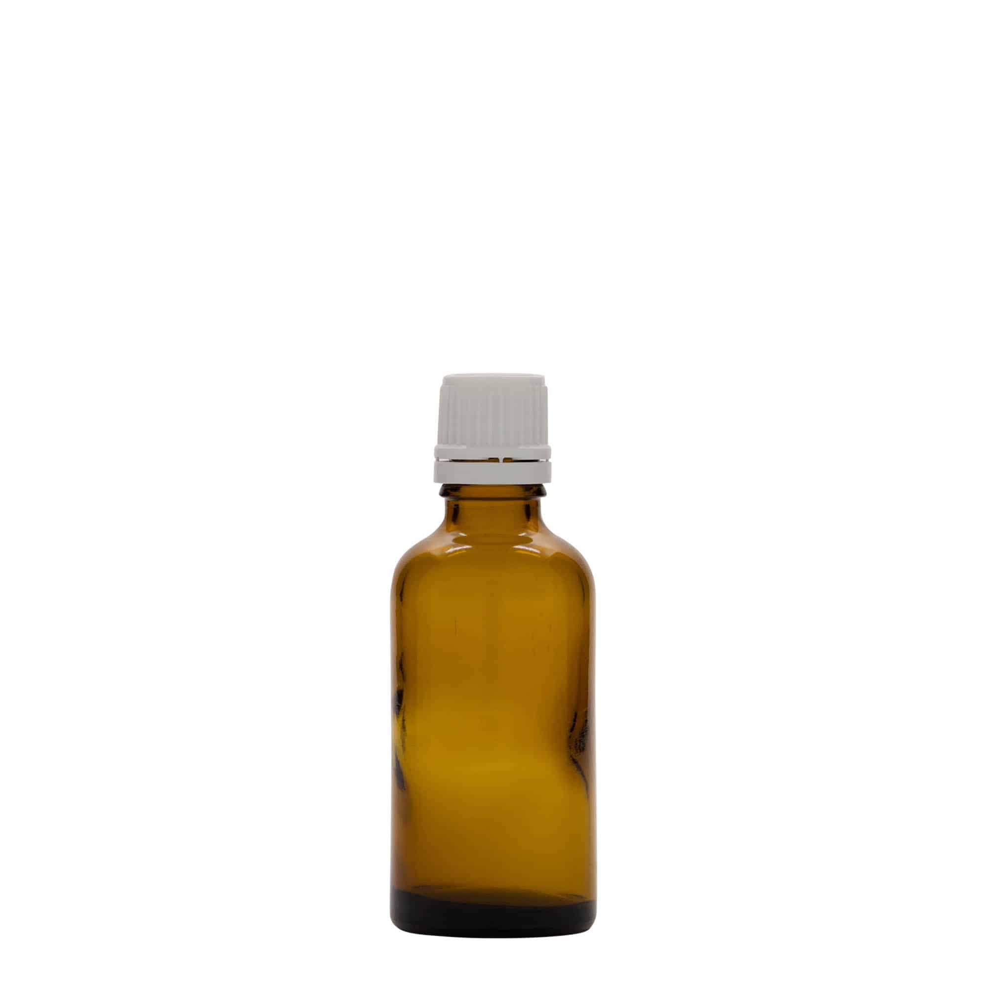 Μπουκάλι φαρμάκου 50 ml, γυάλινο, καφέ, στόμιο: DIN 18