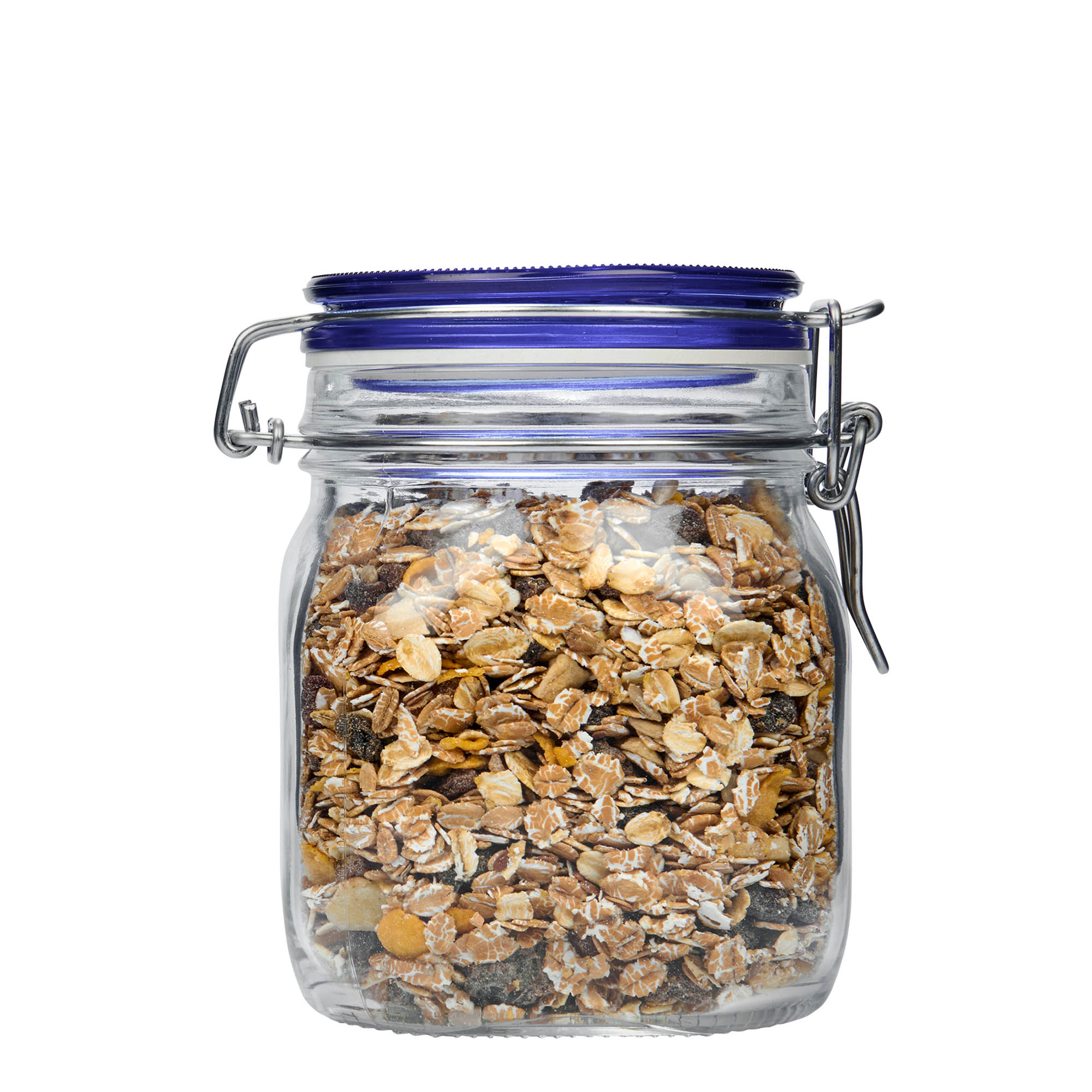 Βάζο με καπάκι με κλιπ 'Fido' Blue Top 750 ml, τετράγωνο, στόμιο: καπάκι με κλιπ