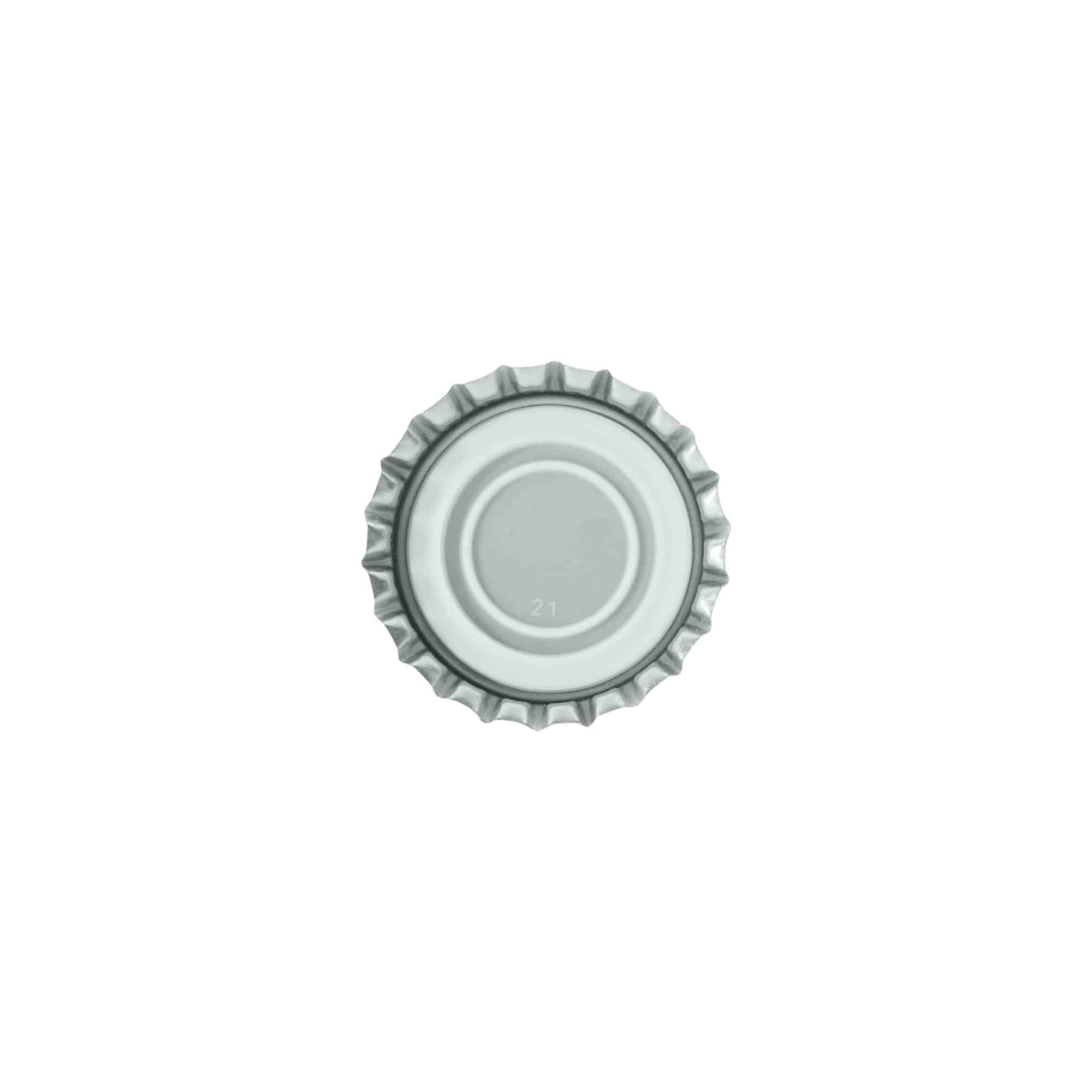 Μεταλλική τάπα 29 mm, μεταλλική, ασημί