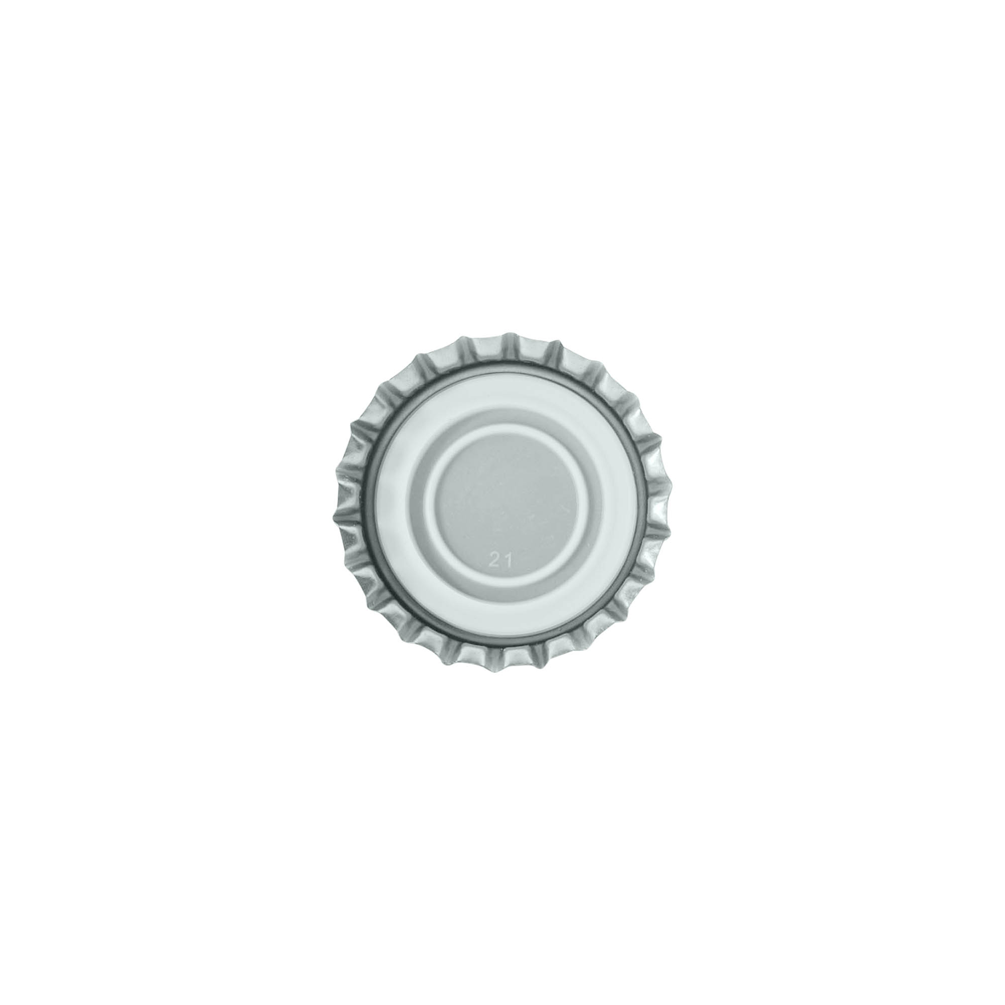 Μεταλλική τάπα 29 mm, μεταλλική, ασημί
