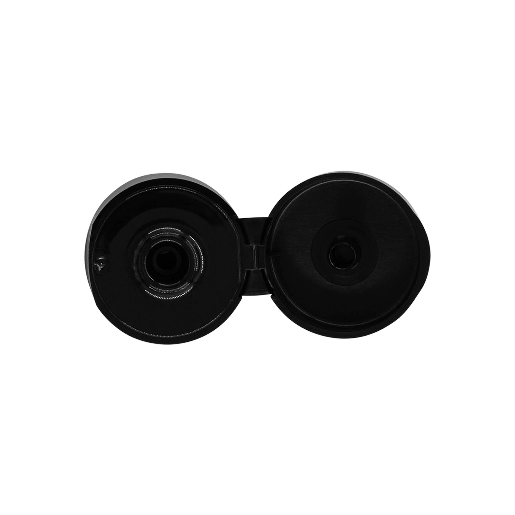 Βιδωτό πώμα με άνοιγμα flip top, πλαστικό PP, μαύρο, για στόμιο: GPI 24/410 Βιδωτό πώμα με άνοιγμα flip top, πλαστικό PP, μαύρο, για στόμιο: GPI 24/410