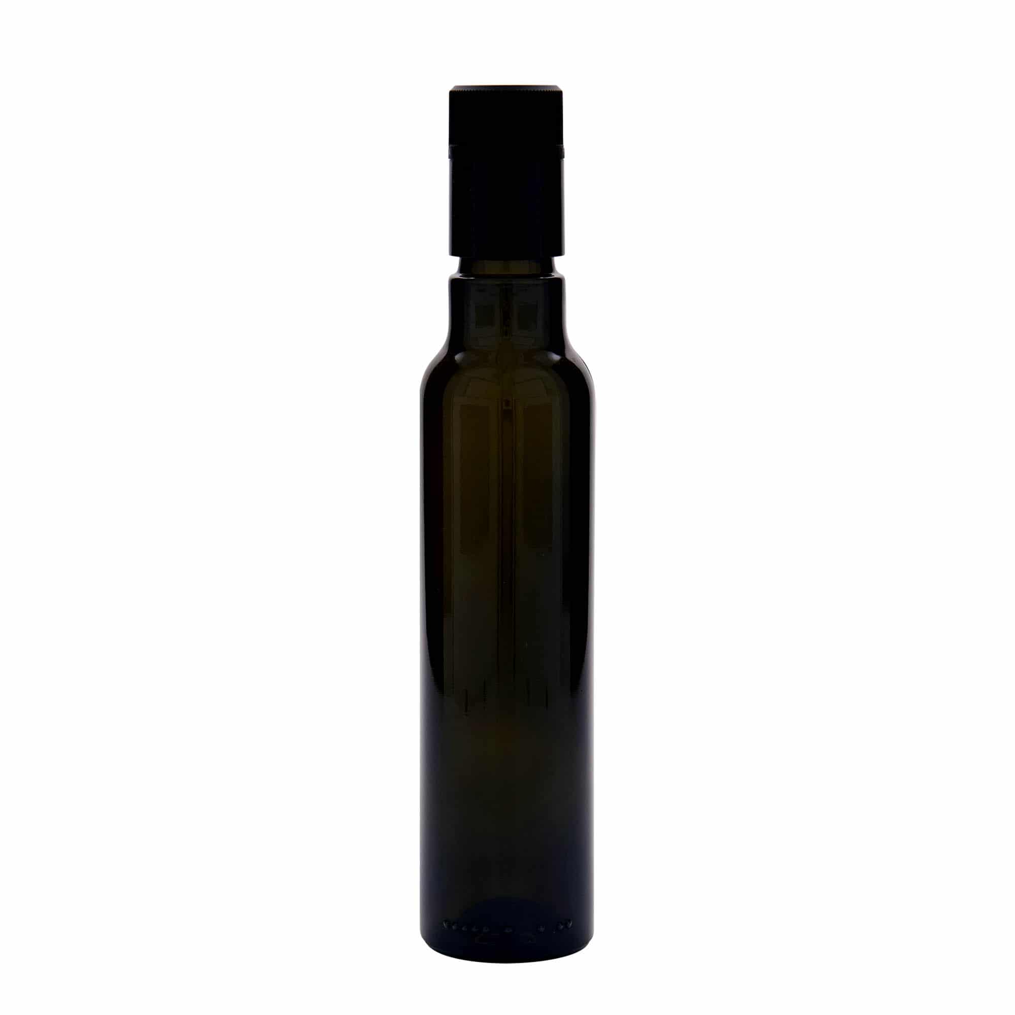 Μπουκάλι για ξίδι/λάδι 'Willy New' 250 ml, γυάλινο, πράσινο αντικέ, στόμιο: DOP