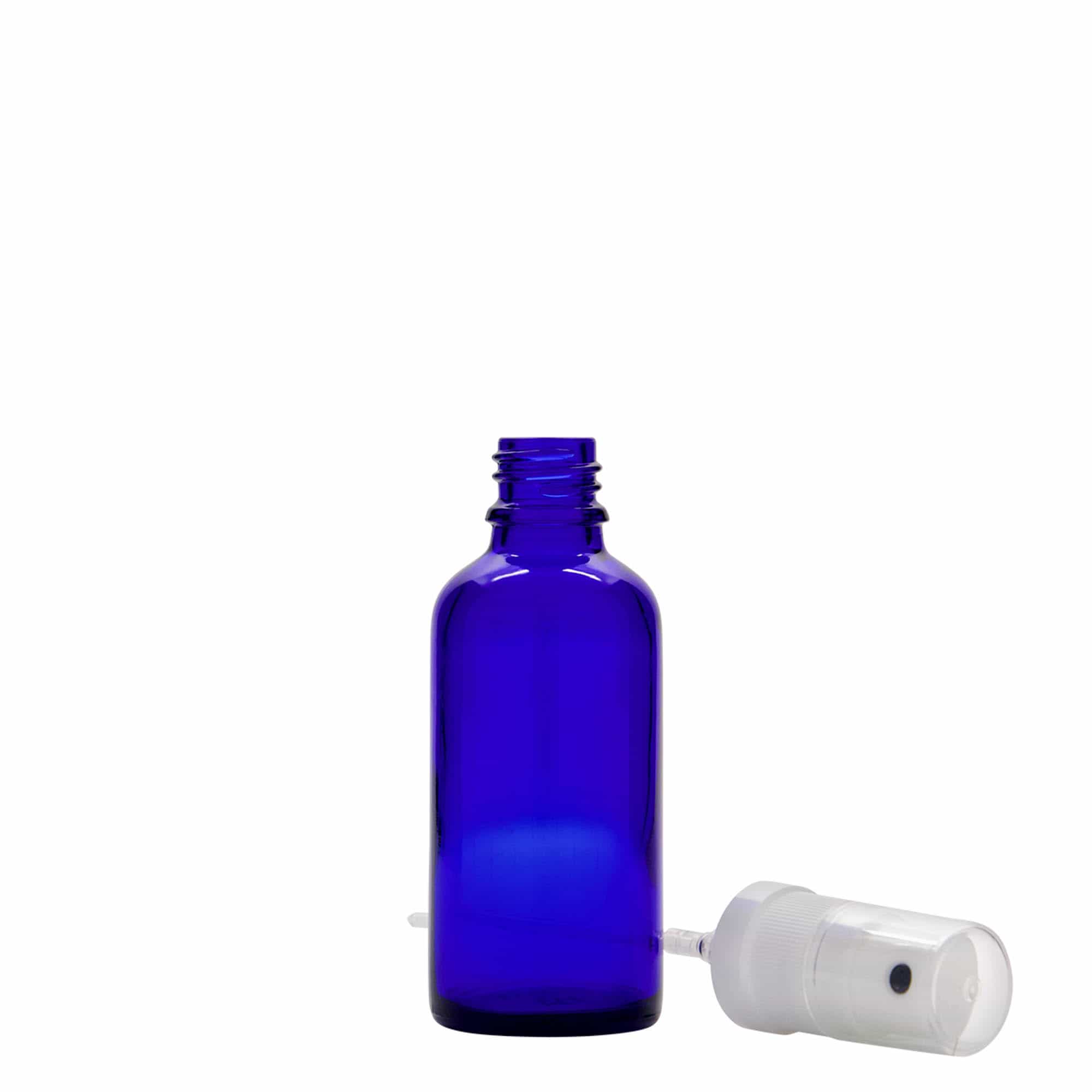50 ml φιαλίδιο ψεκασμού, ιατρικό, γυαλί, βασιλικό μπλε, στόμιο: DIN 18