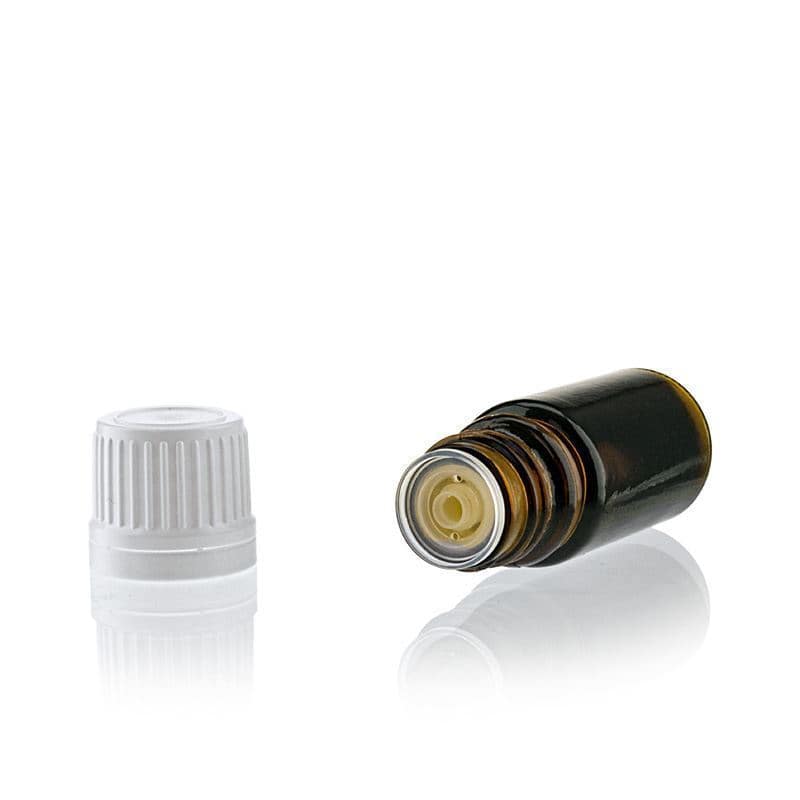 Μπουκάλι φαρμάκου 5 ml, γυάλινο, καφέ, στόμιο: DIN 18