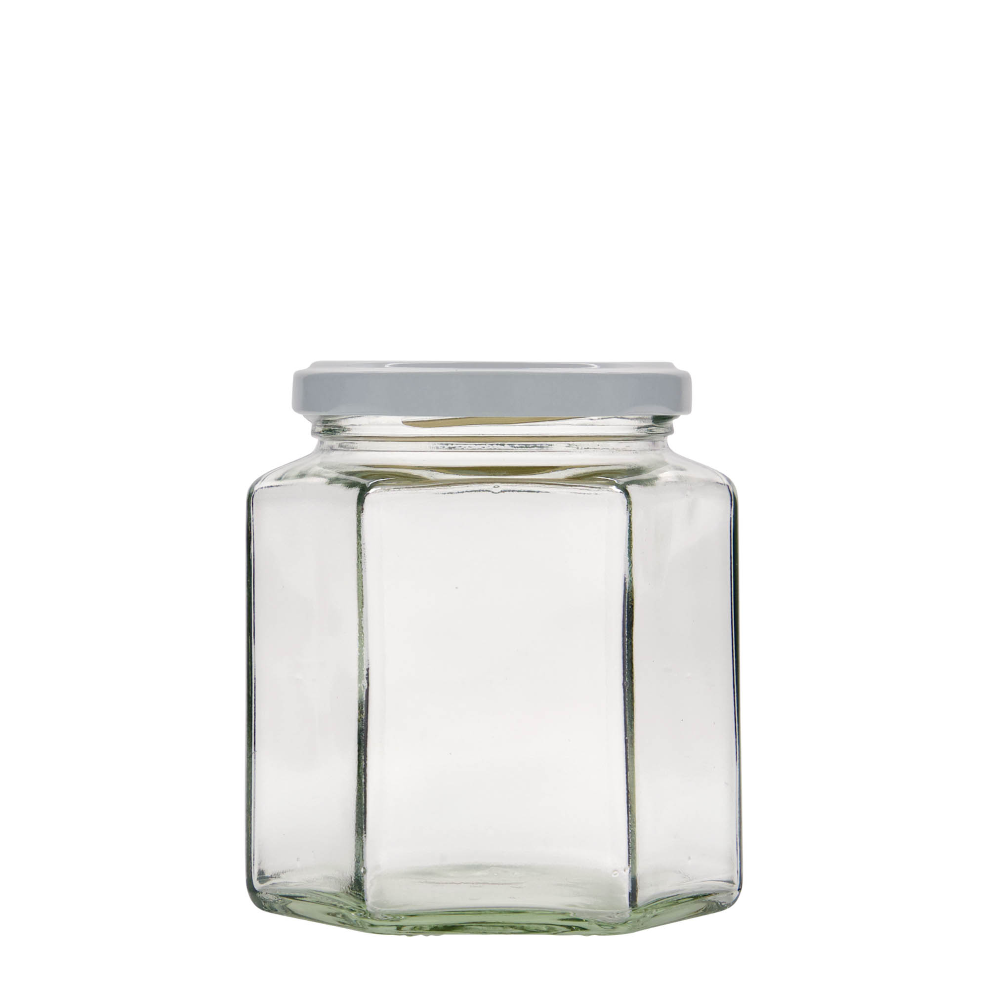 Εξάγωνο βάζο 390 ml, στόμιο: twist-off (TO 70) Εξάγωνο βάζο 390 ml, στόμιο: twist-off (TO 70)