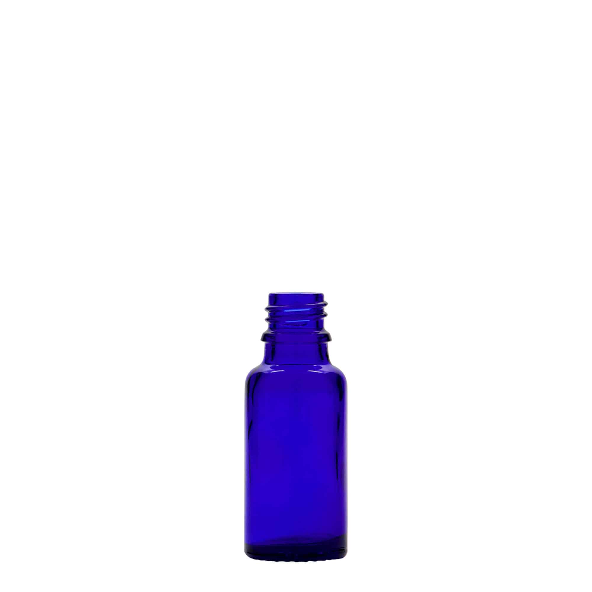 Μπουκάλι φαρμάκου 20 ml, γυάλινο, μπλε ρουά, στόμιο: DIN 18