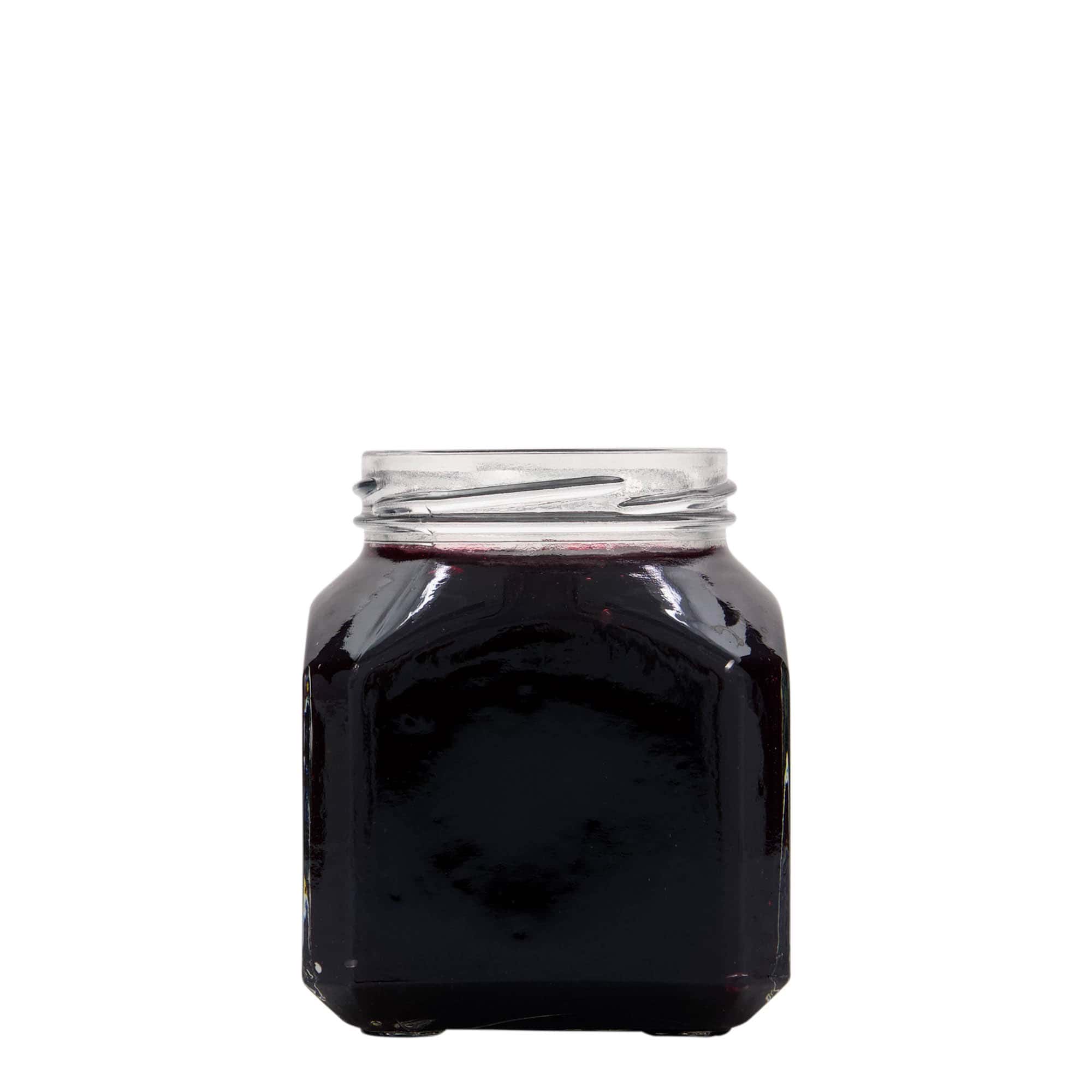 Τετράγωνο βάζο 'Μιλάνο' 314 ml, στόμιο: twist-off (TO 63)