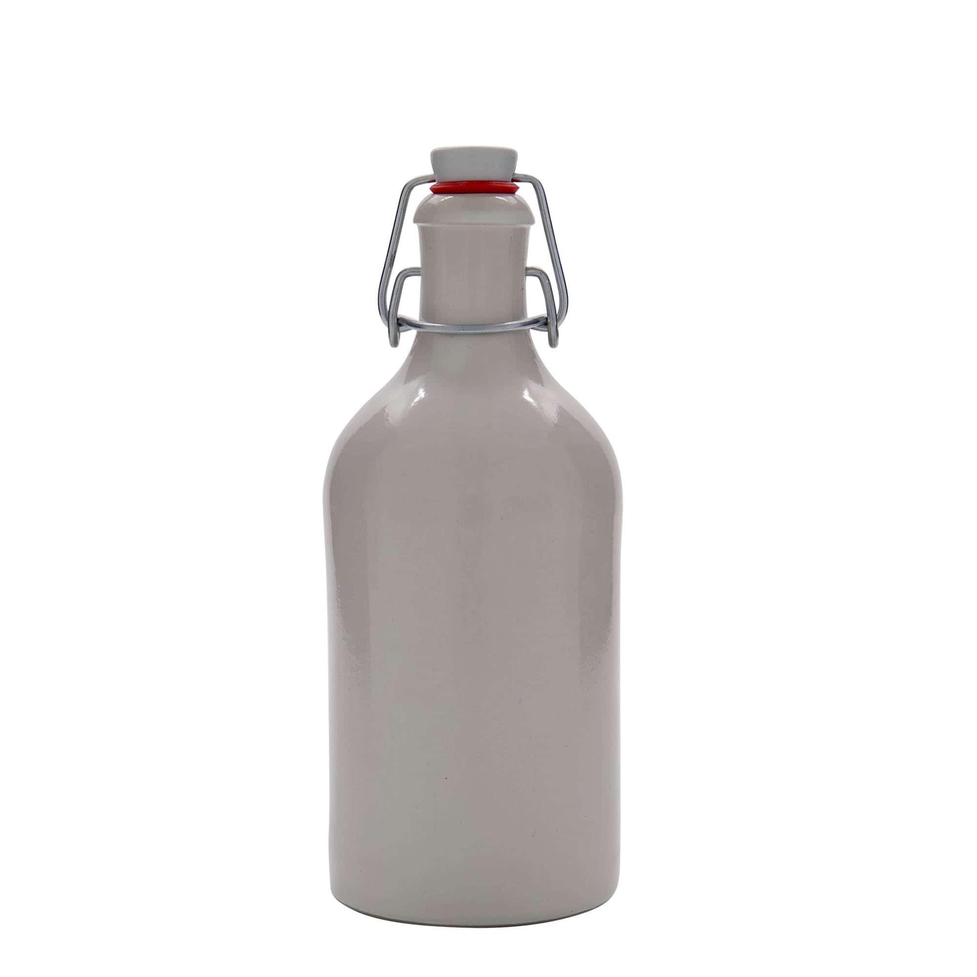 Κεραμικό μπουκάλι 500 ml, κεραμικό, λευκό, στόμιο: φελλός