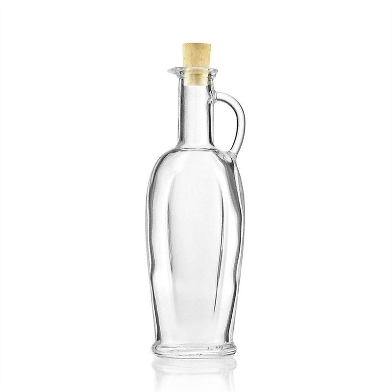 250 ml γυάλινο μπουκάλι 'Eleganta', οβάλ, στόμιο: φελλός