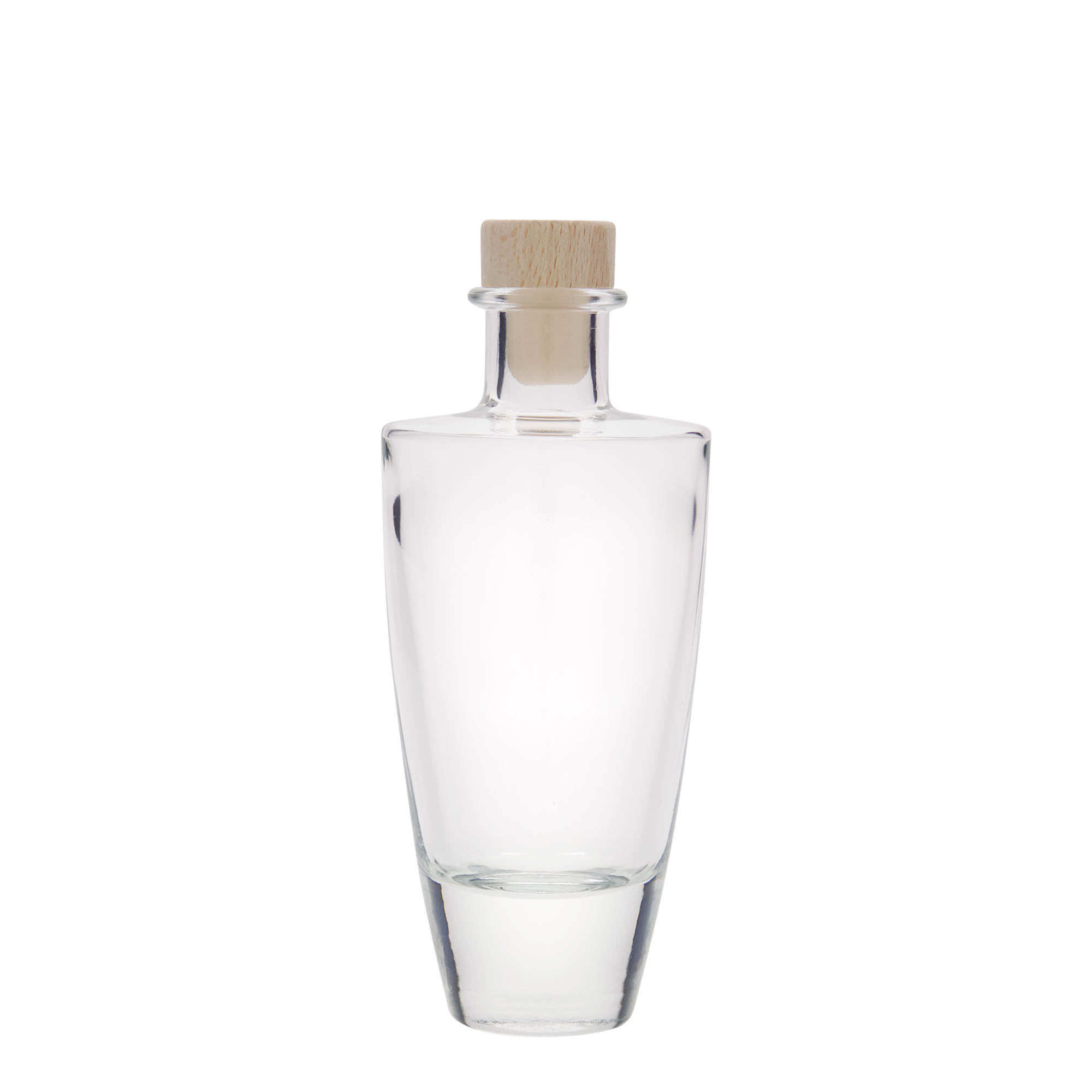 Γυάλινο μπουκάλι 'Vanessa' 200 ml, οβάλ, στόμιο: φελλός
