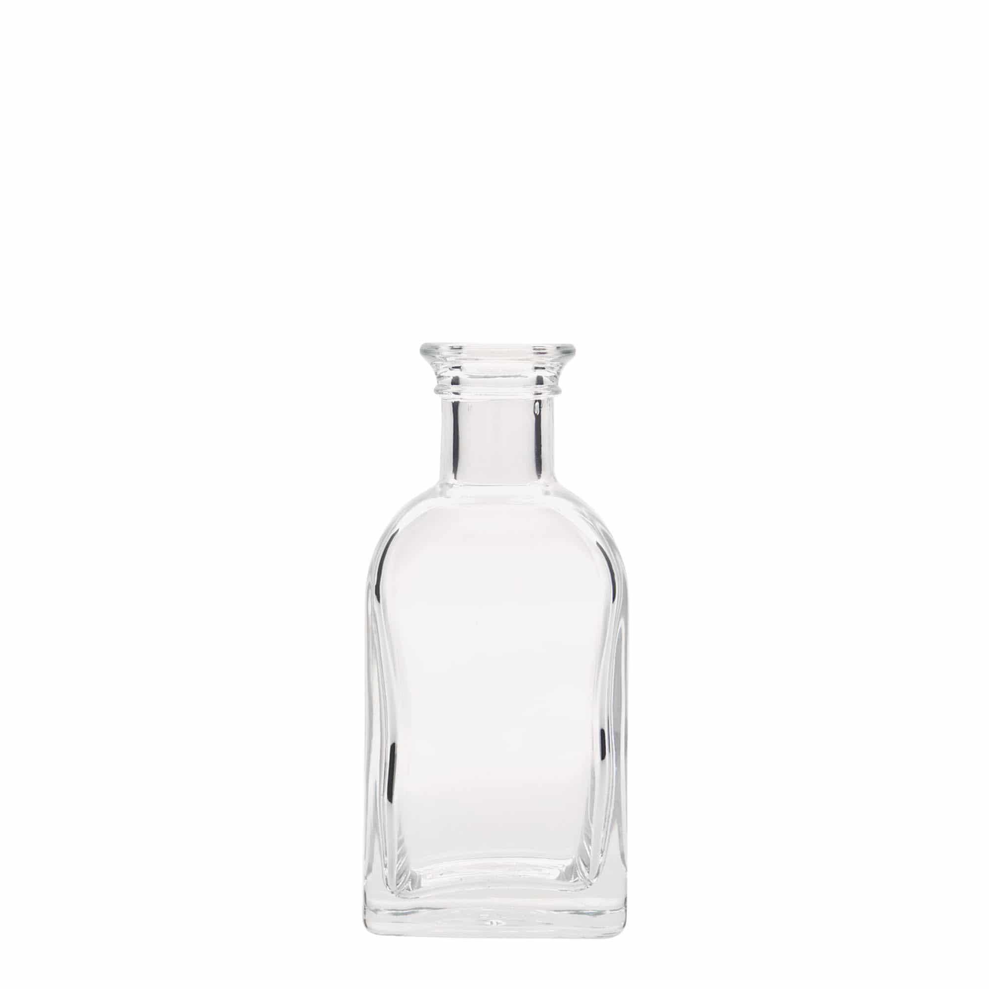 100 ml γυάλινο μπουκάλι Apotheker Carré, τετράγωνο, στόμιο: φελλός