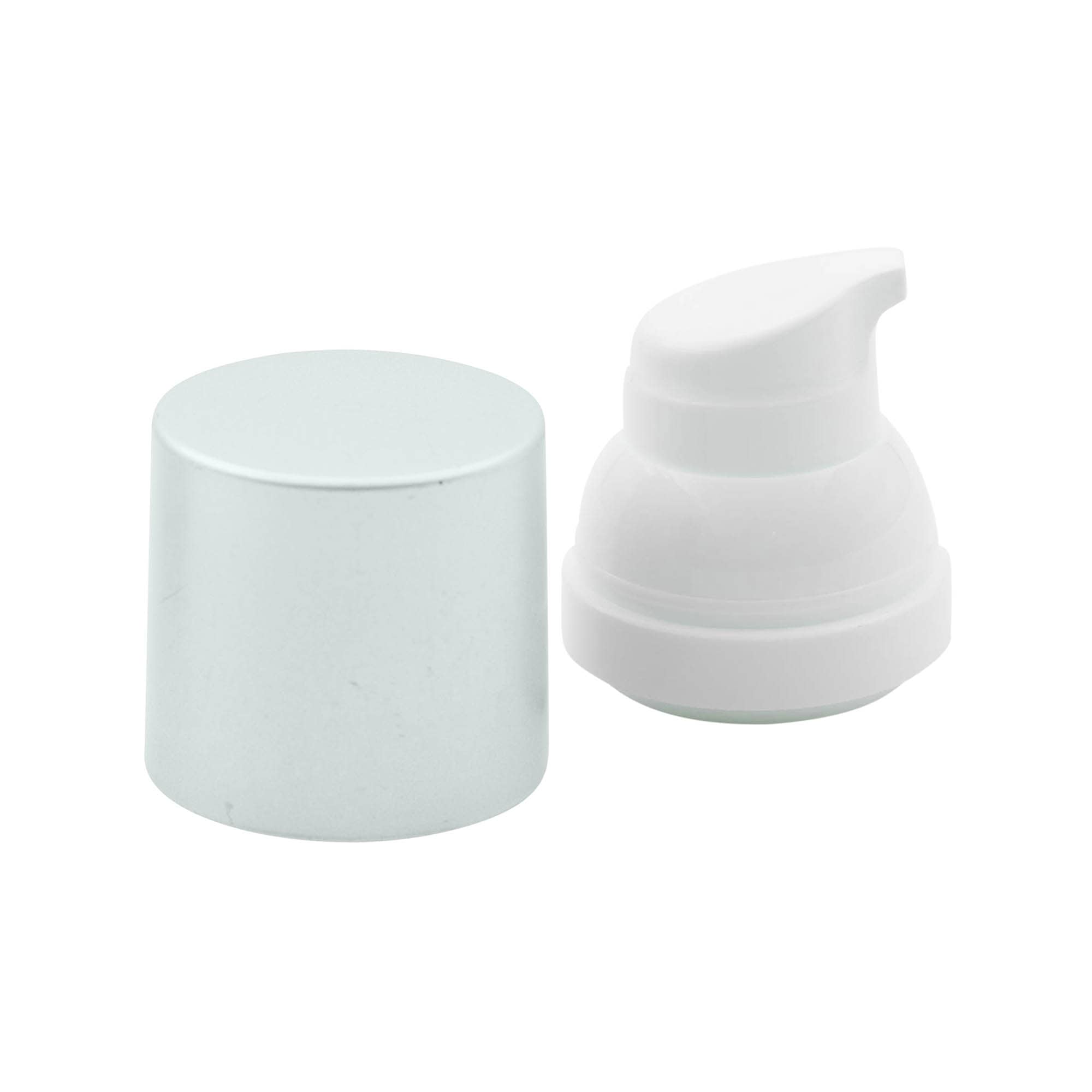 Κεφαλή αντλίας Airless Dispenser 'Mezzo', πλαστικό PP, ασημί