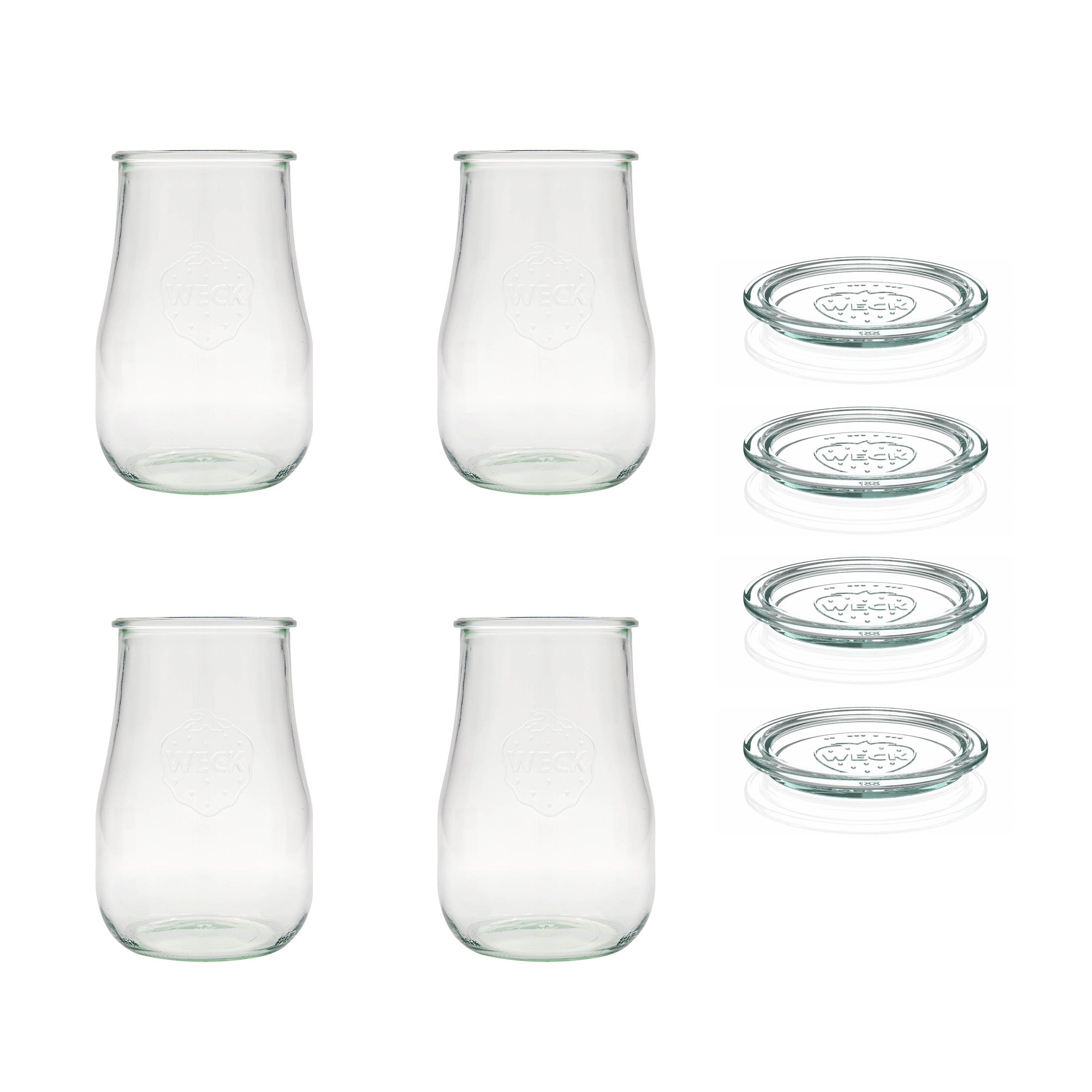 4x Βάζο-τουλίπα WECK 1750 ml με γυάλινο καπάκι RR 100