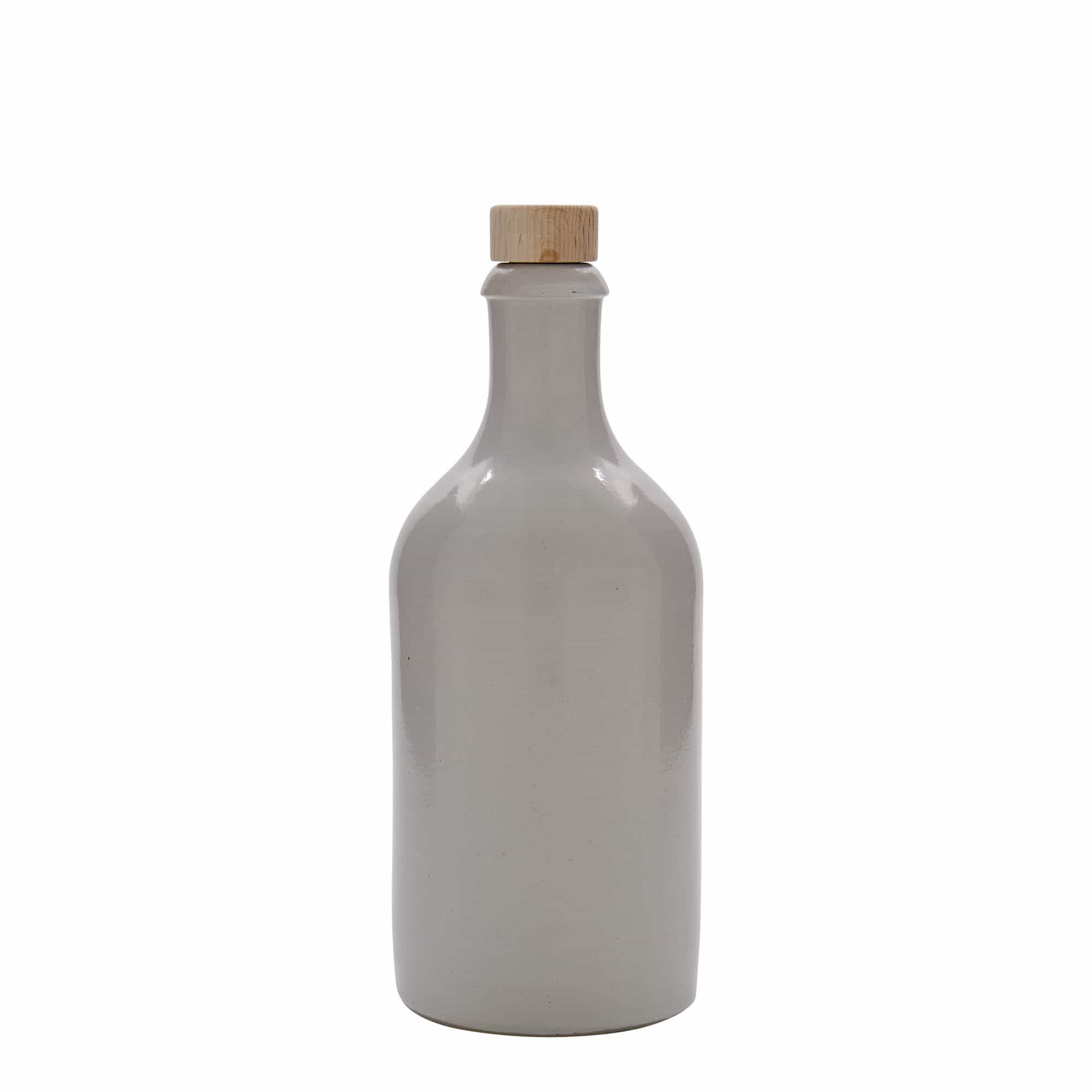 Κεραμικό μπουκάλι 500 ml, κεραμικό, λευκό, στόμιο: φελλός