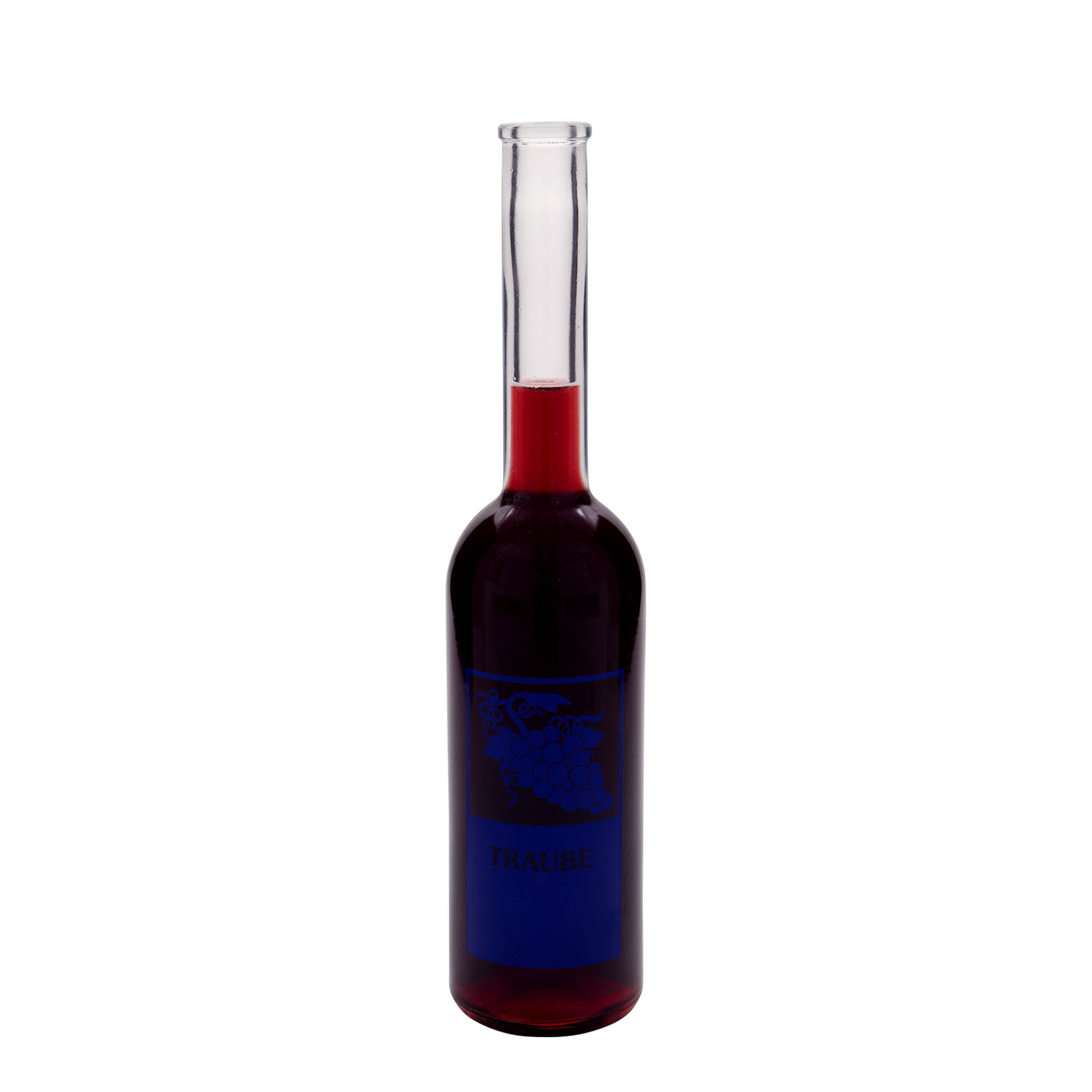 Γυάλινο μπουκάλι 'Opera' 500 ml, σχέδιο: σταφύλια, στόμιο: φελλός Γυάλινο μπουκάλι 'Opera' 500 ml, σχέδιο: σταφύλια, στόμιο: φελλός