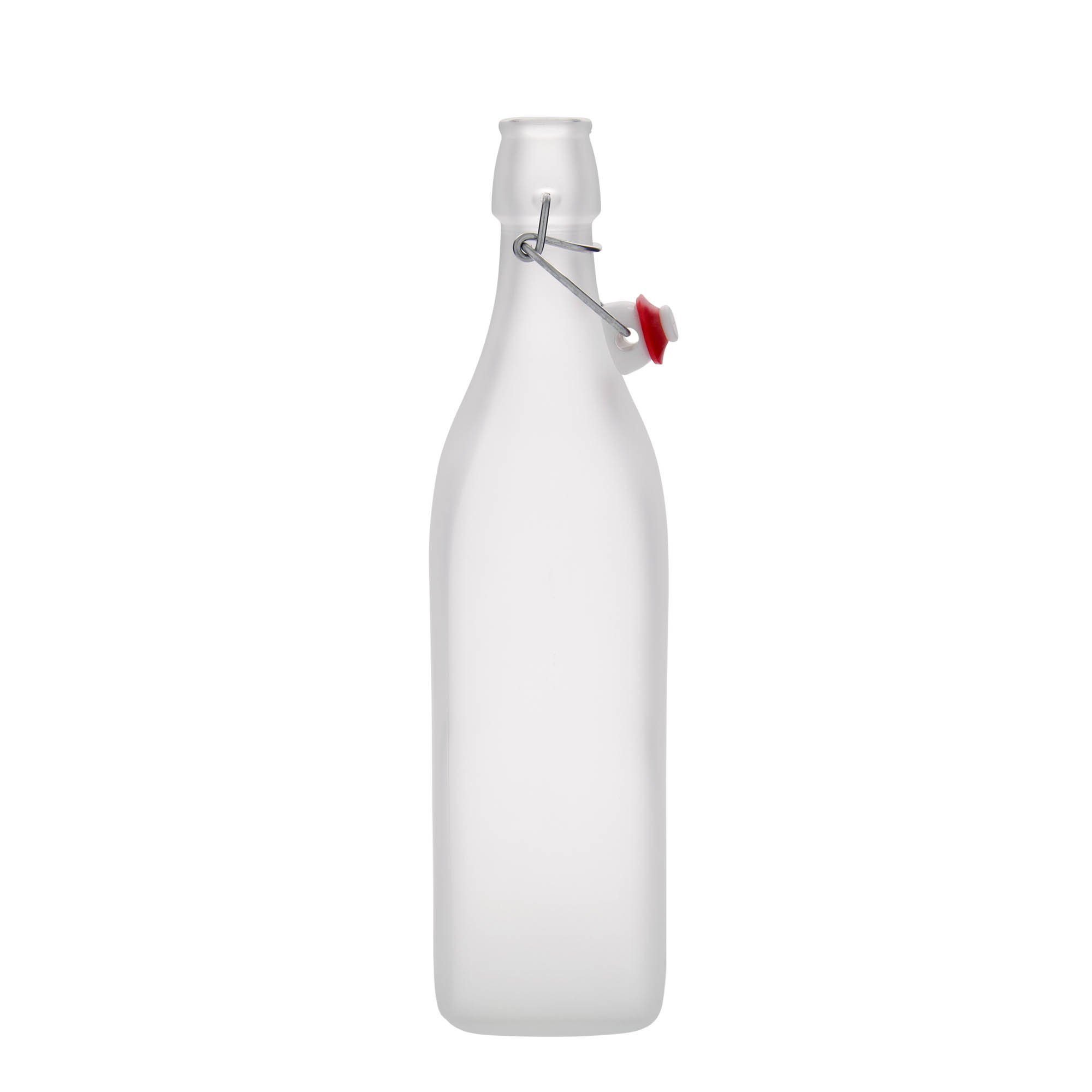 Γυάλινο μπουκάλι 'Swing' 1.000 ml, τετράγωνο, λευκό, στόμιο: μηχανικό πώμα