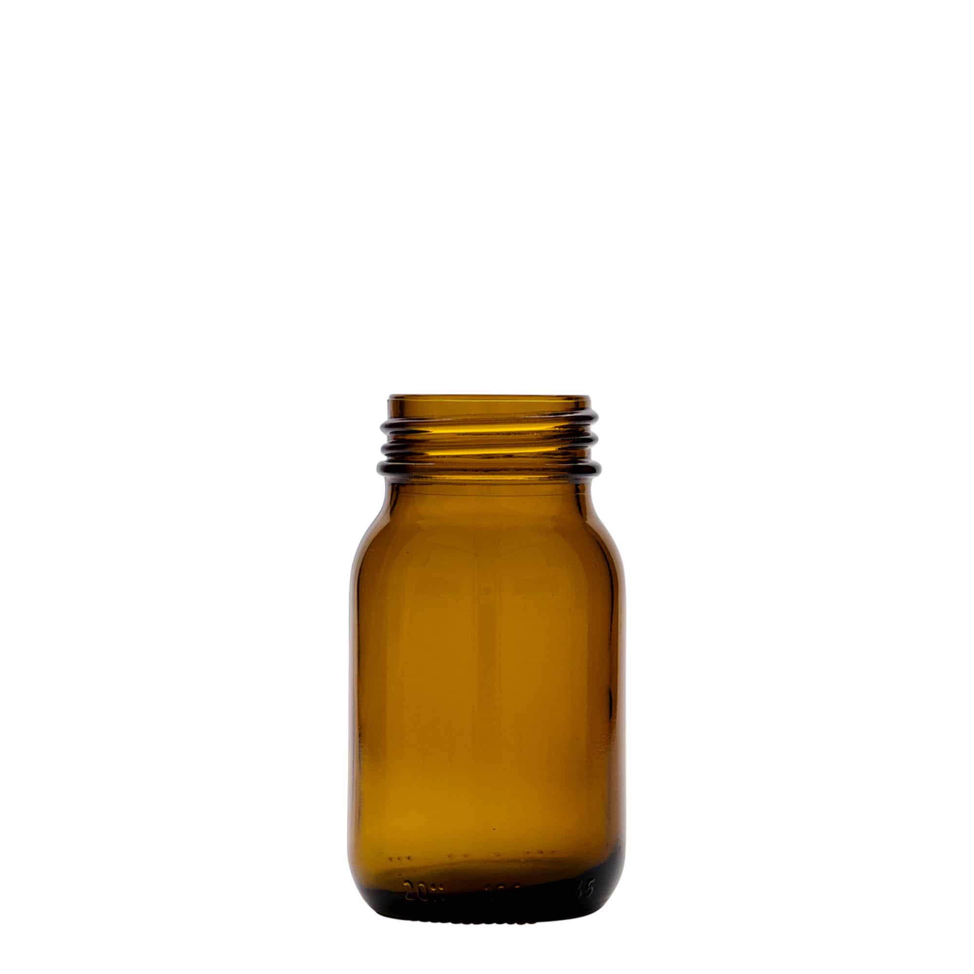 Βάζο με φαρδύ λαιμό 100 ml, καφέ, στόμιο: DIN 40 Βάζο με φαρδύ λαιμό 100 ml, καφέ, στόμιο: DIN 40