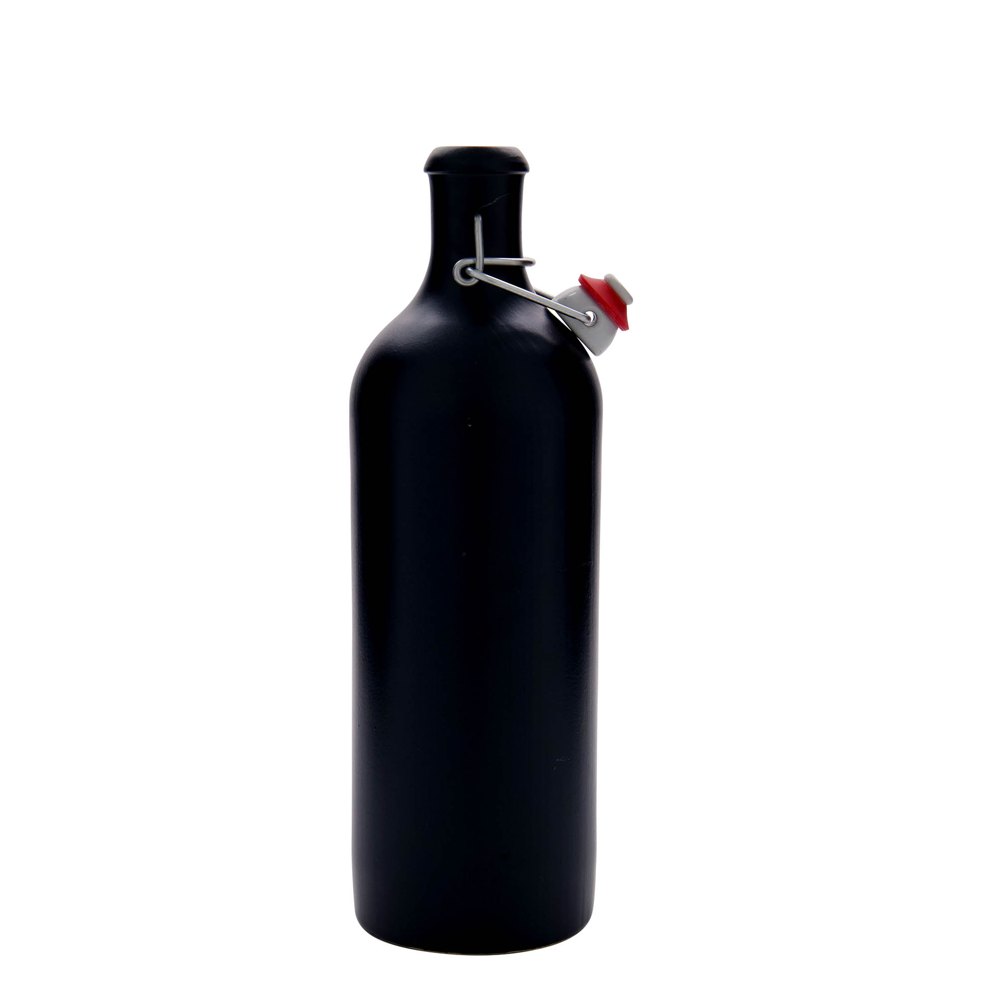 Κεραμικό μπουκάλι 750 ml, κεραμικό, μαύρο, στόμιο: μηχανικό πώμα Κεραμικό μπουκάλι 750 ml, κεραμικό, μαύρο, στόμιο: μηχανικό πώμα