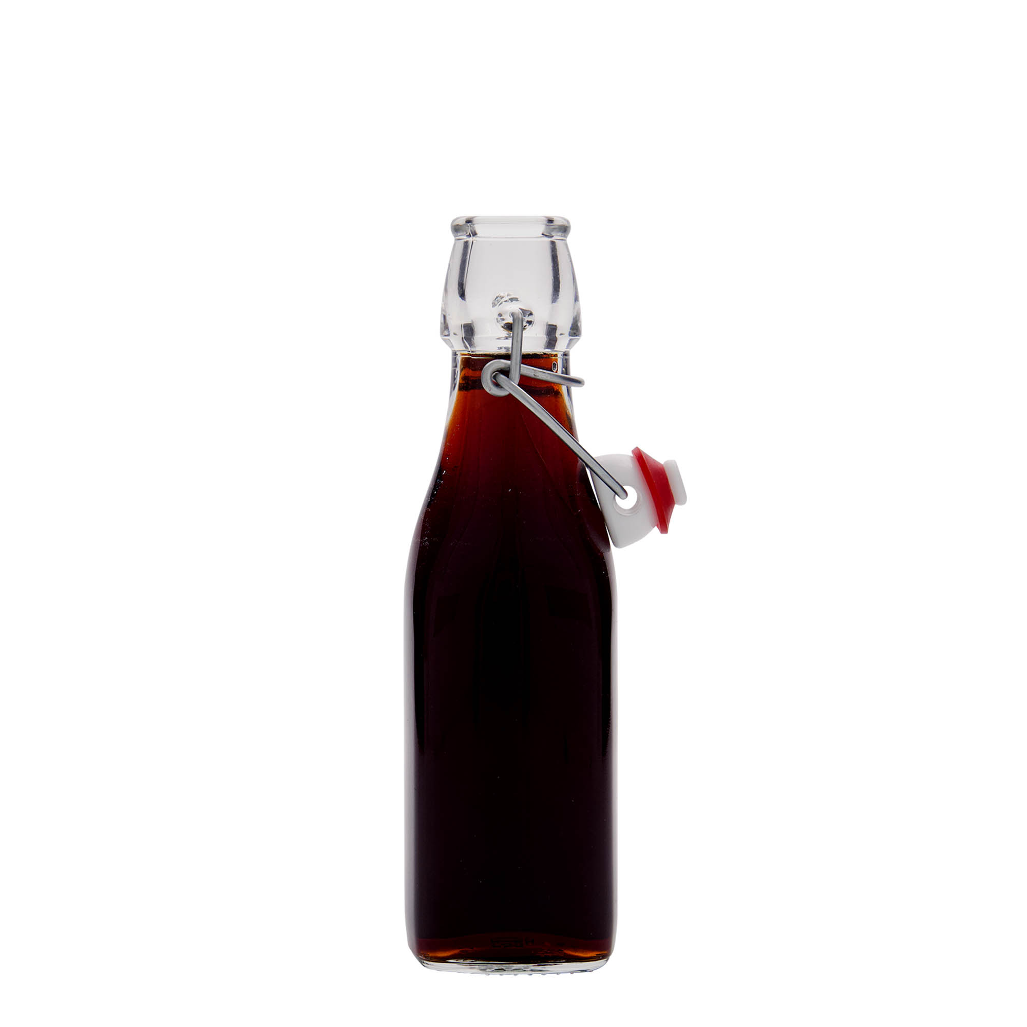 Γυάλινο μπουκάλι 'Swing' 250 ml, τετράγωνο, στόμιο: μηχανικό πώμα Γυάλινο μπουκάλι 'Swing' 250 ml, τετράγωνο, στόμιο: μηχανικό πώμα