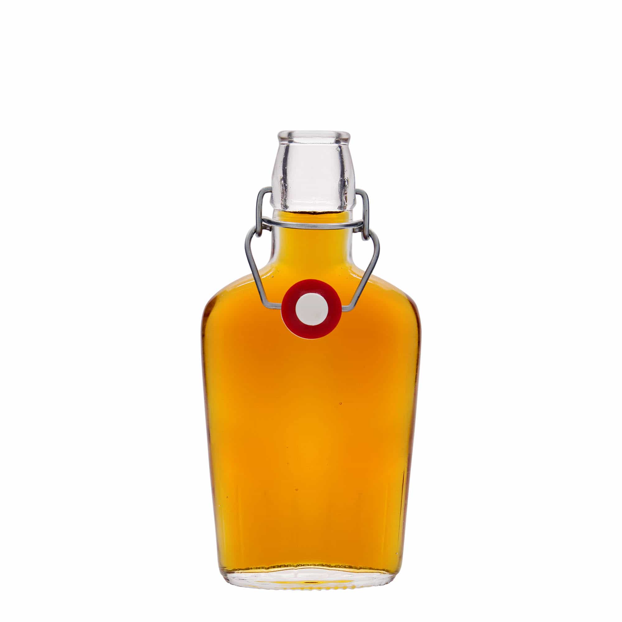 Γυάλινο μπουκάλι 'Fiaschetta' 250 ml, οβάλ, στόμιο: μηχανικό πώμα