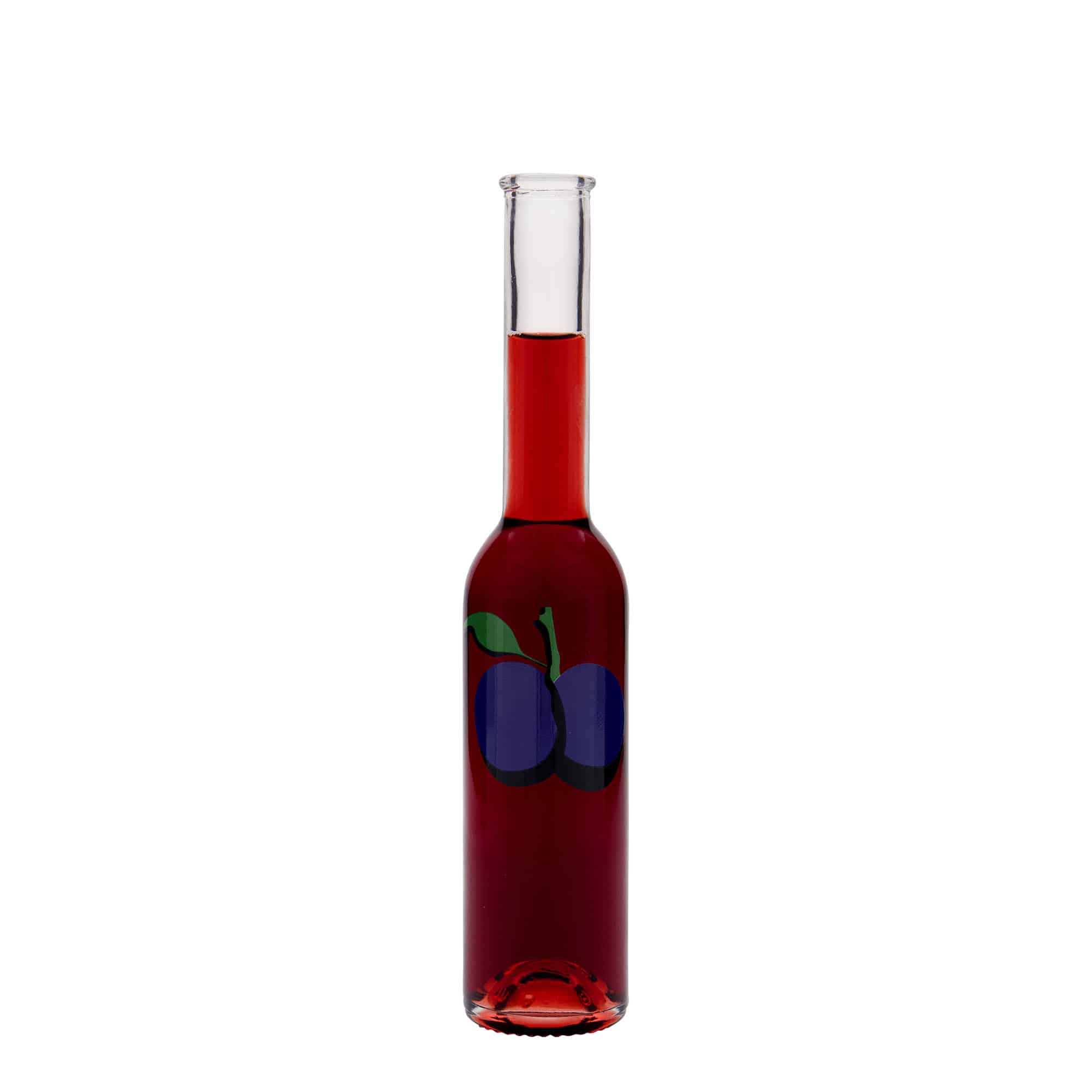 Γυάλινο μπουκάλι 'Opera' 200 ml, σχέδιο: δαμάσκηνο, στόμιο: φελλός