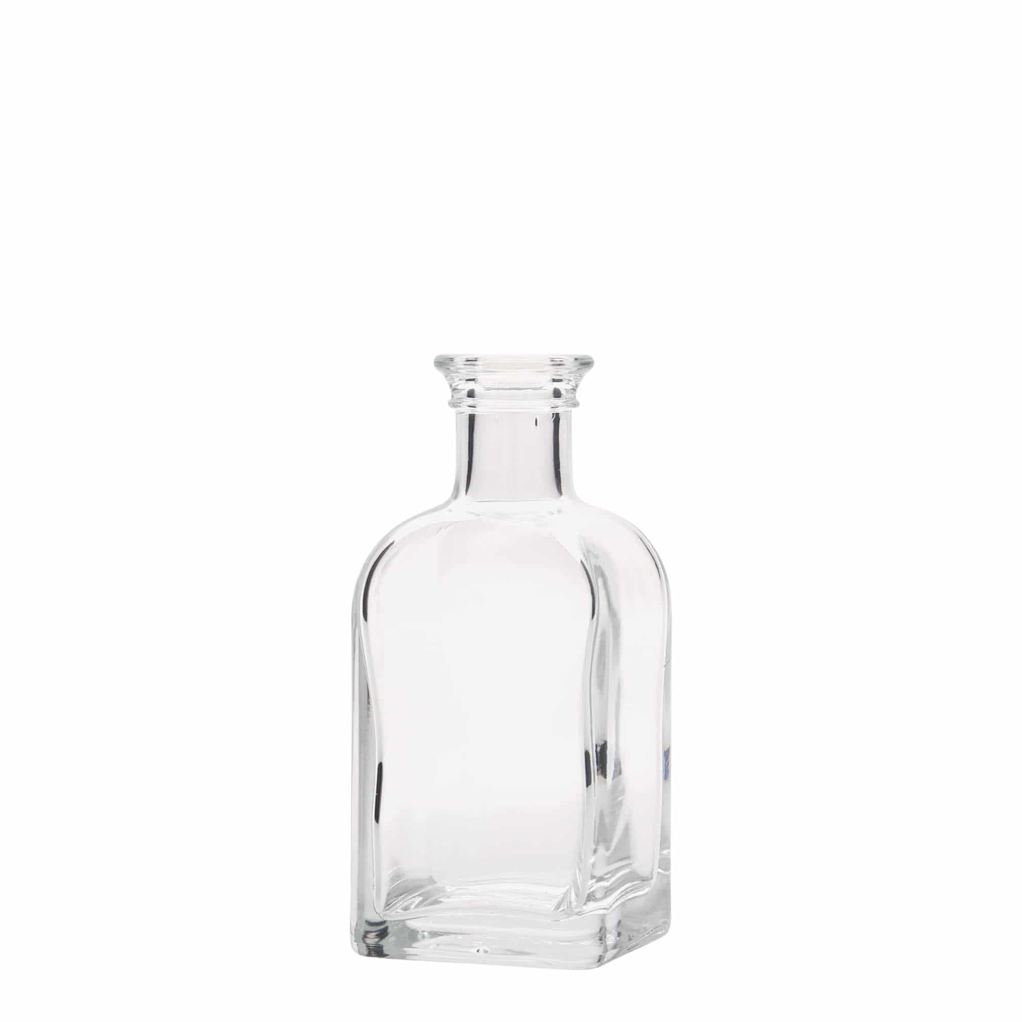100 ml γυάλινο μπουκάλι Apotheker Carré, τετράγωνο, στόμιο: φελλός