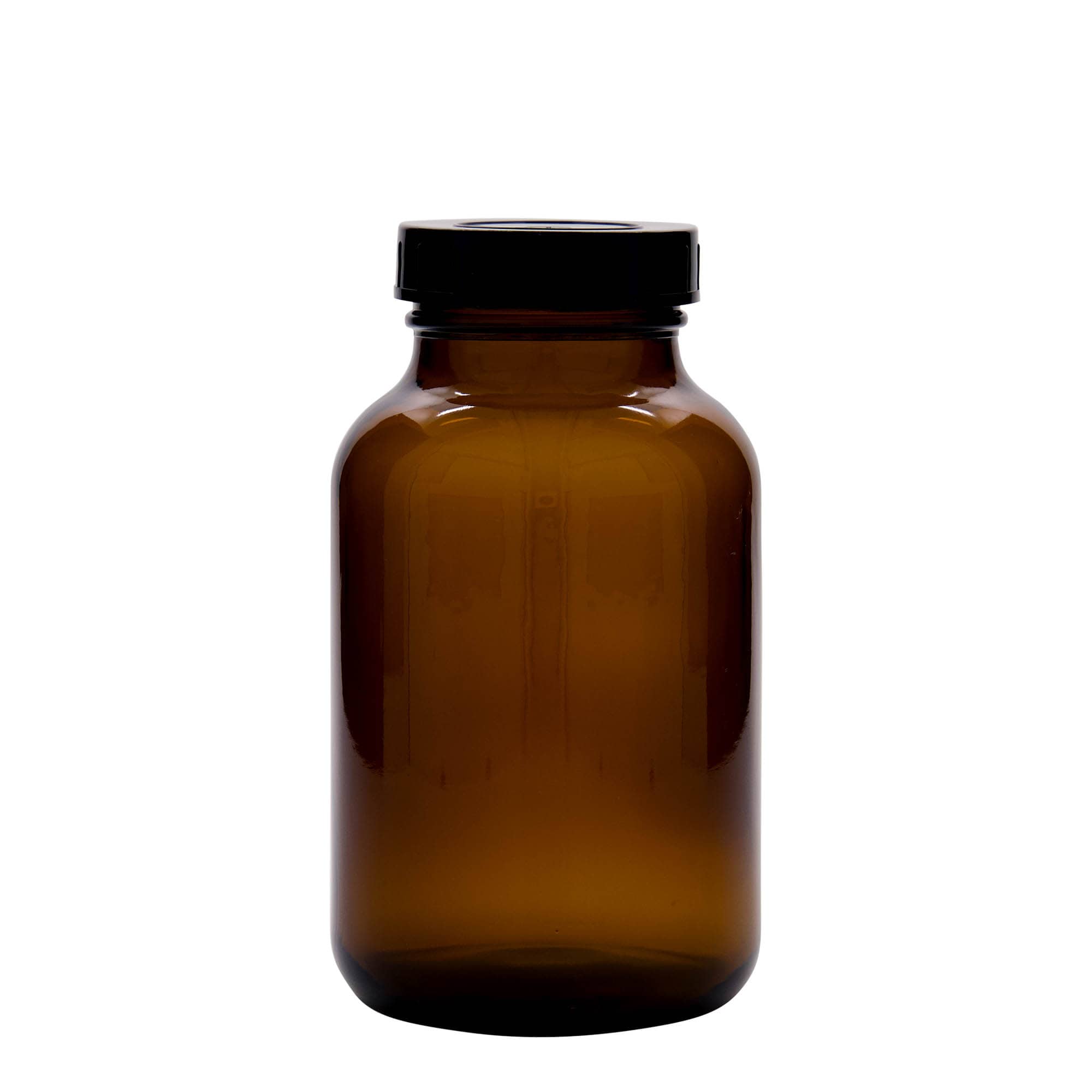 1.000 ml γυάλινο βάζο με φαρδύ λαιμό, καφέ, στόμιο: DIN 68