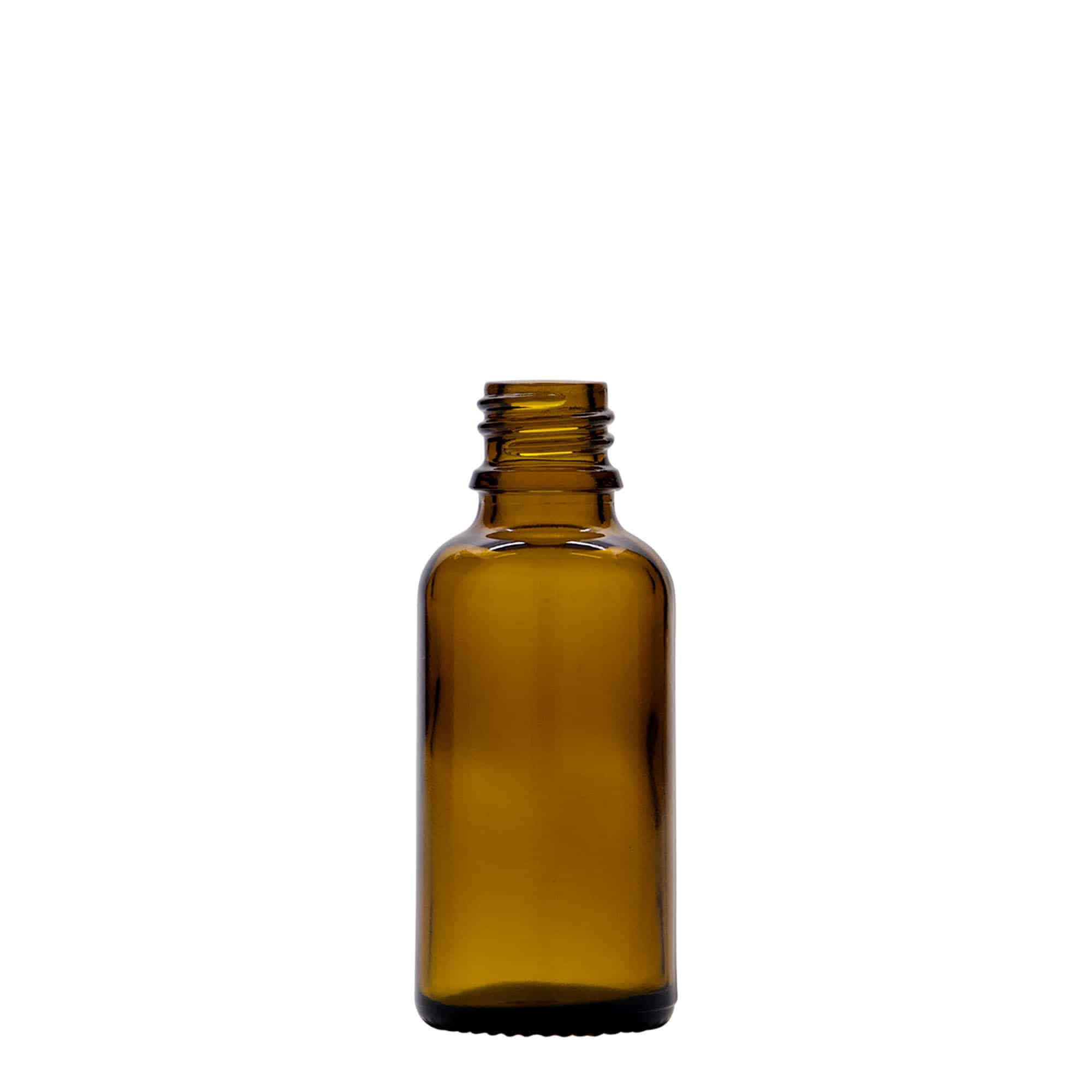 Μπουκάλι φαρμάκου με αντλία λοσιόν 30 ml, γυάλινο, καφέ, στόμιο: DIN 18