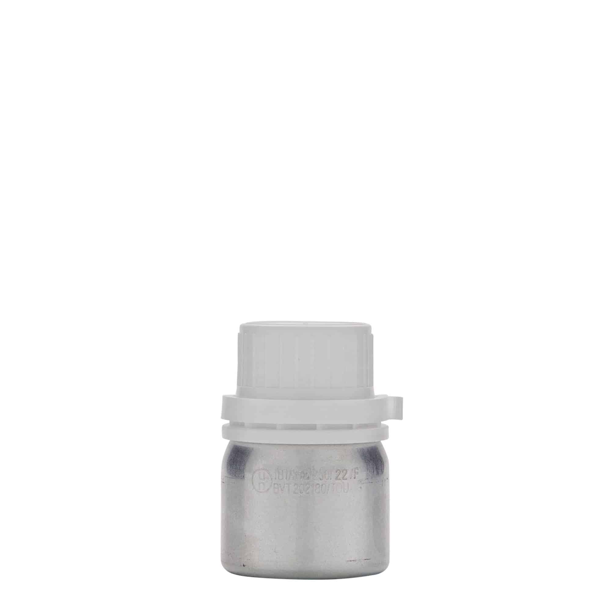 Μπουκάλι αλουμινίου 50 ml, μεταλλικό, ασημί, στόμιο: DIN 32