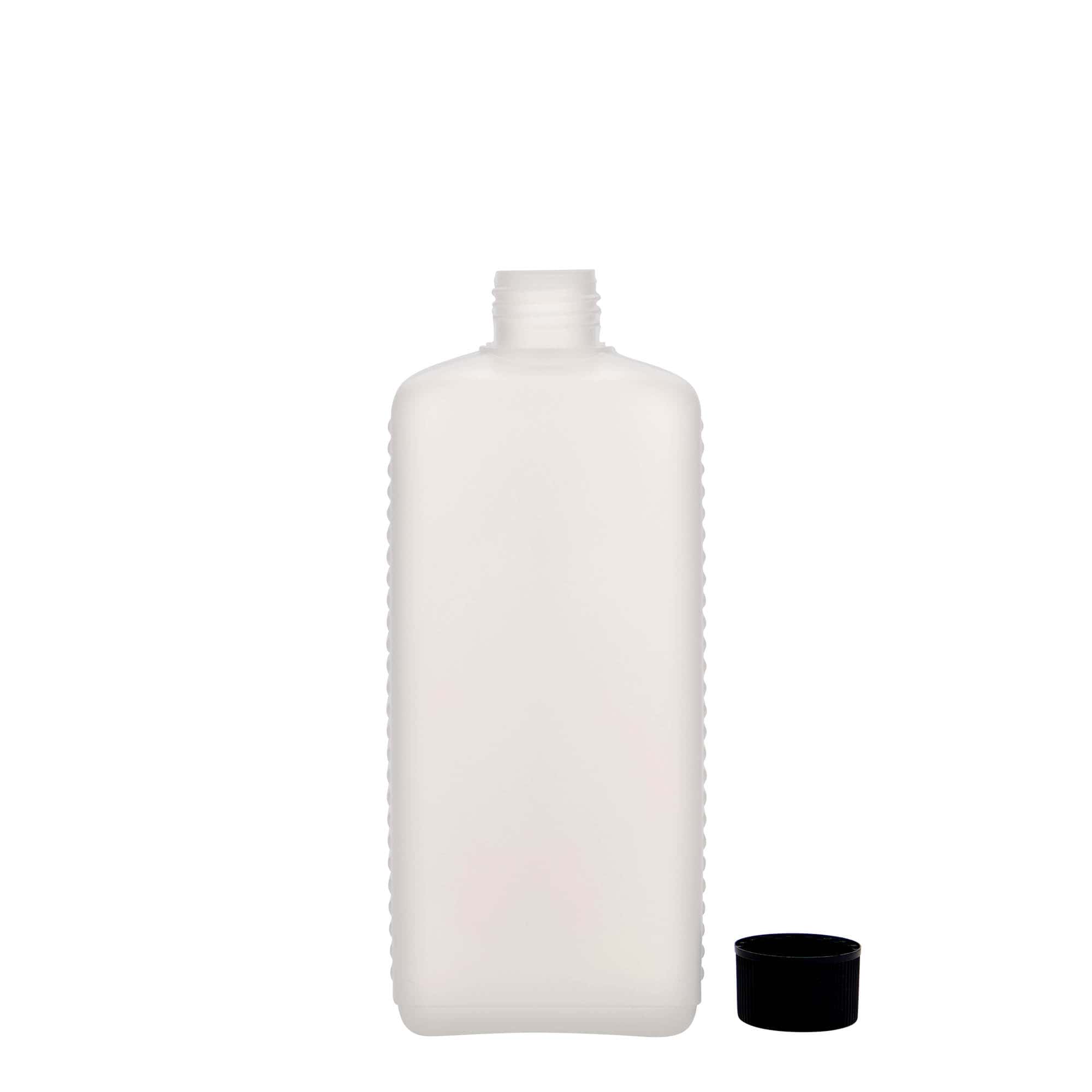 500 ml δοχείο κανίστρου, ορθογώνιο, πλαστικό HDPE, φυσικό, στόμιο: DIN 25 EPE