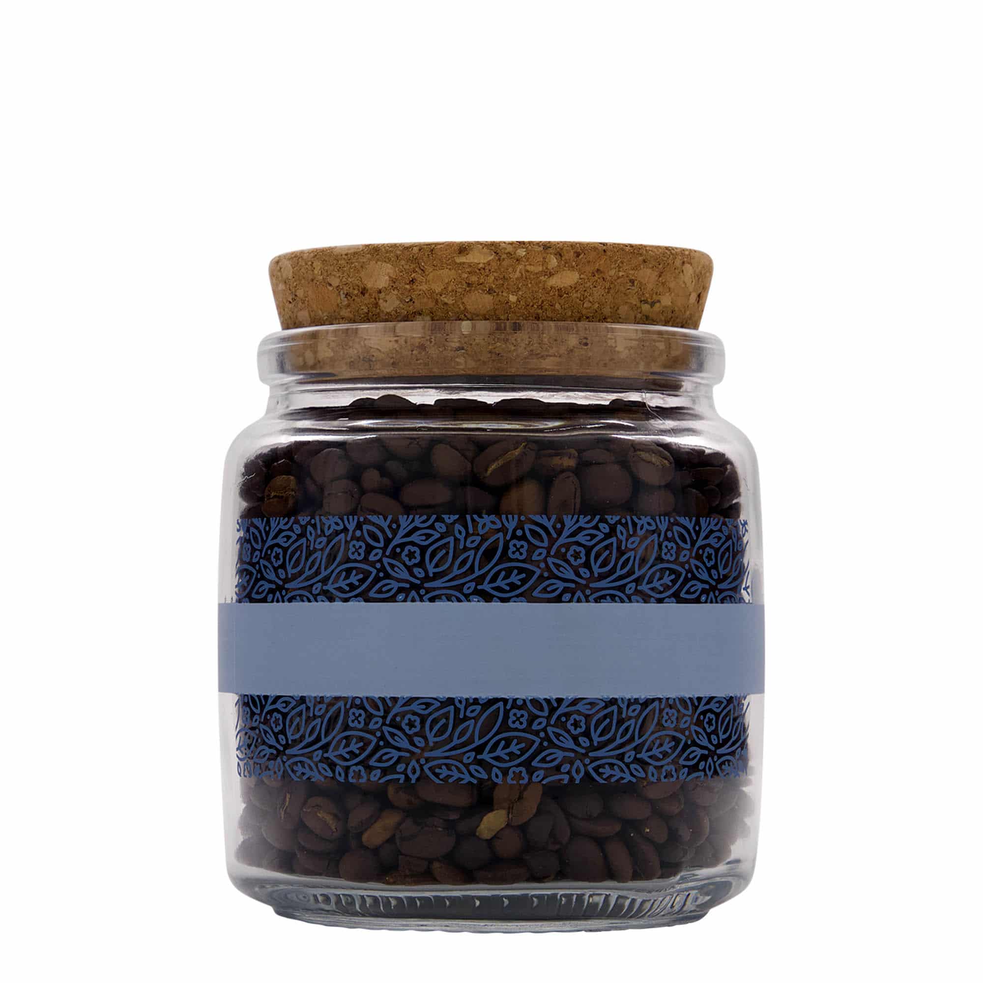 Βάζο με πώμα από φελλό 'Giara' 750 ml, σχέδιο: Naturalmente blu, στόμιο: φελλός