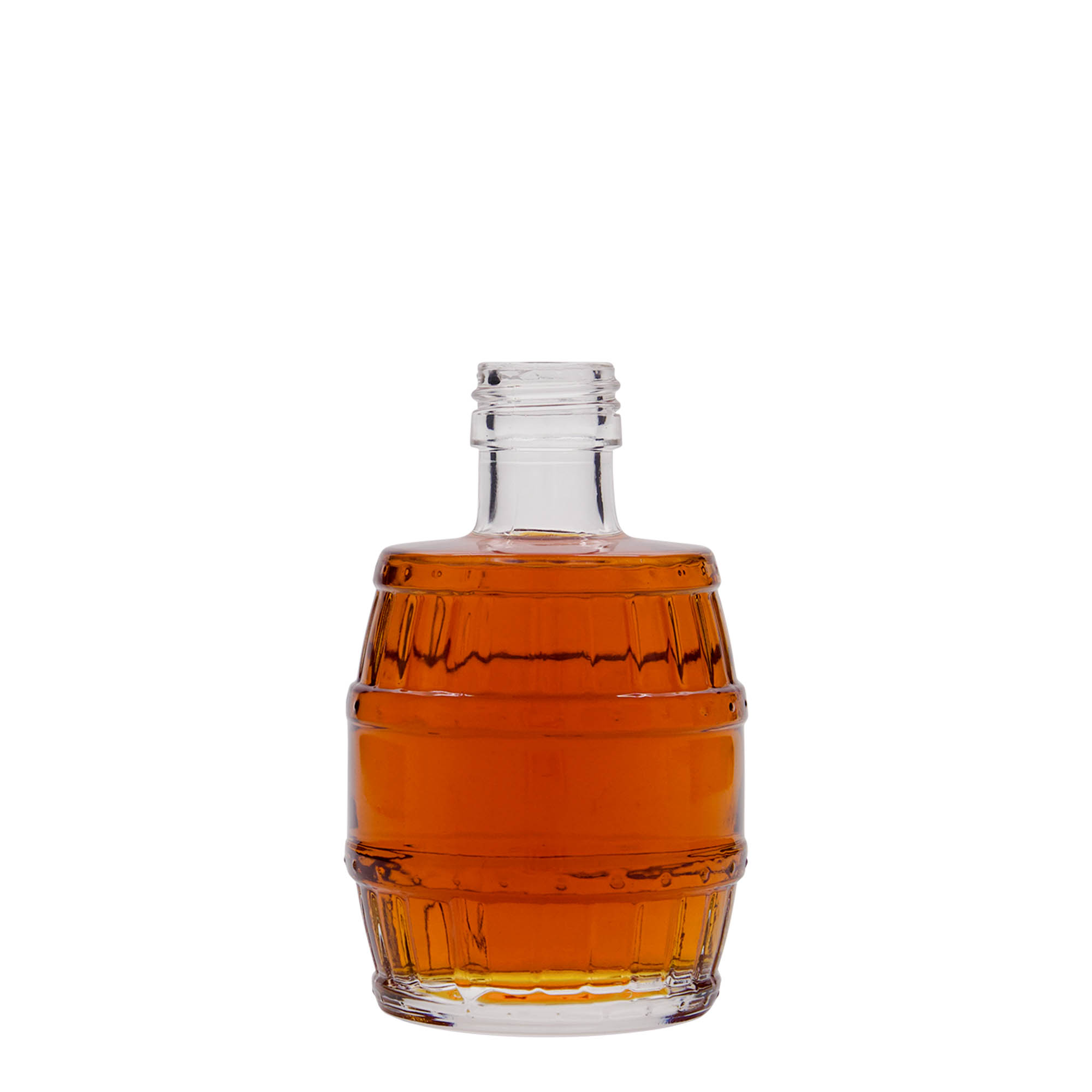 200 ml γυάλινο μπουκάλι 'βαρέλι', στόμιο: PP 28