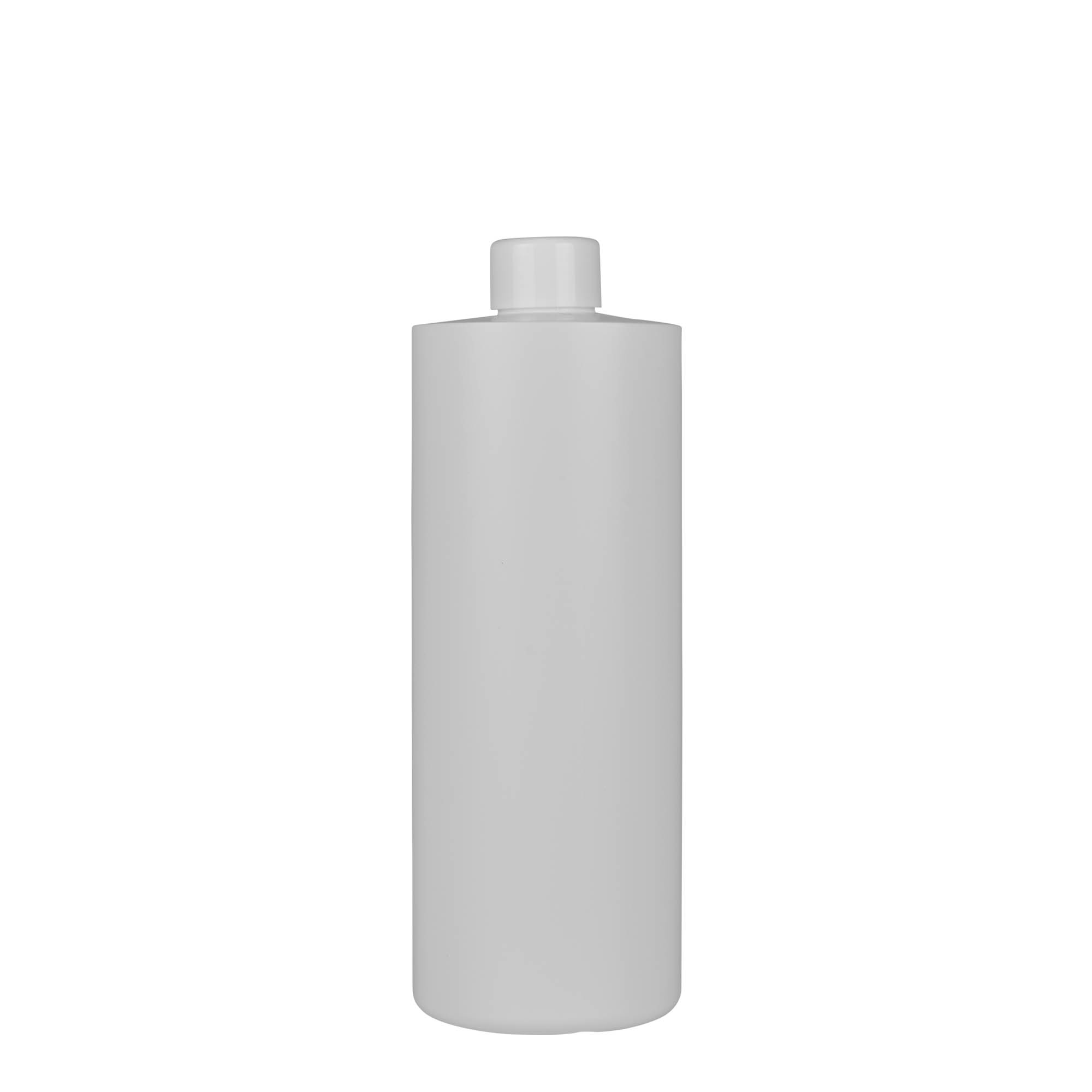 500 ml πλαστικό μπουκάλι 'Pipe', πράσινο HDPE, λευκό, στόμιο: 24/410