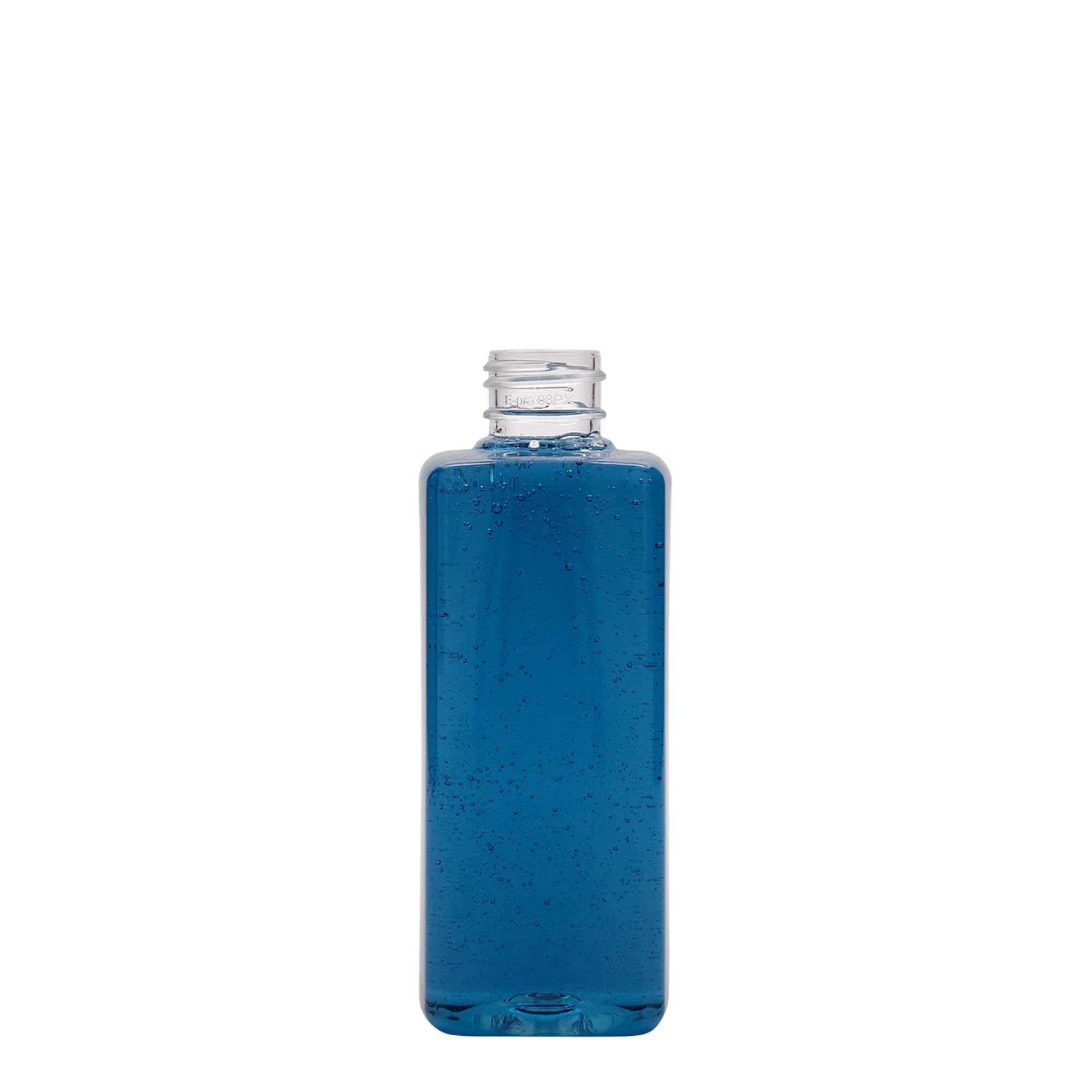 200 ml φιάλη PET 'Karl', τετράγωνη, πλαστικό, στόμιο: 24/410