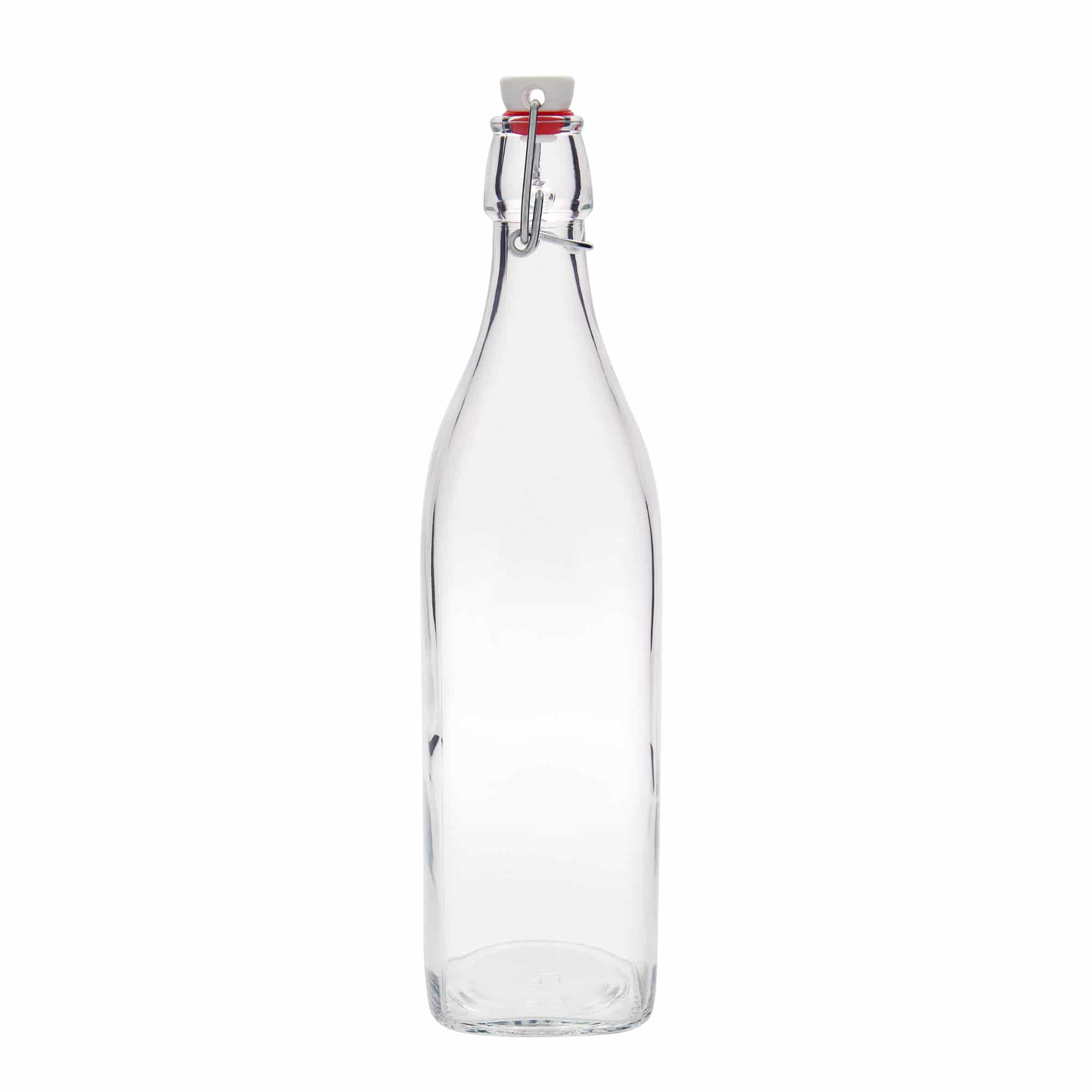 Γυάλινο μπουκάλι 'Swing' 1.000 ml, τετράγωνο, στόμιο: μηχανικό πώμα