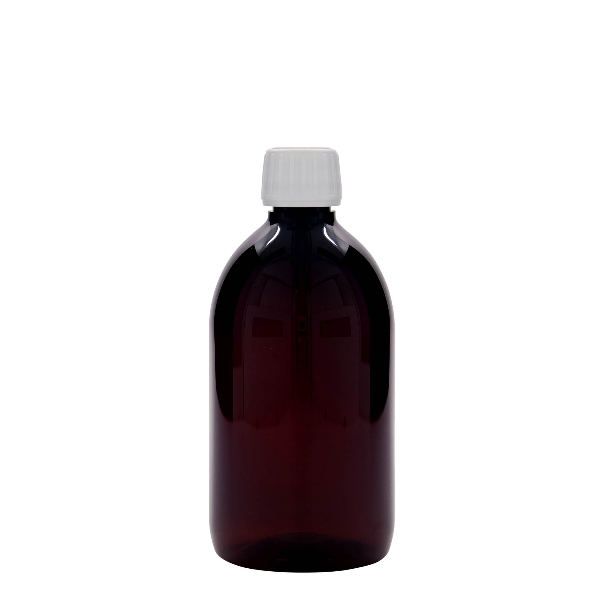 Μπουκάλι φαρμάκου PET 500 ml, καφέ, πλαστικό, στόμιο: PP 28