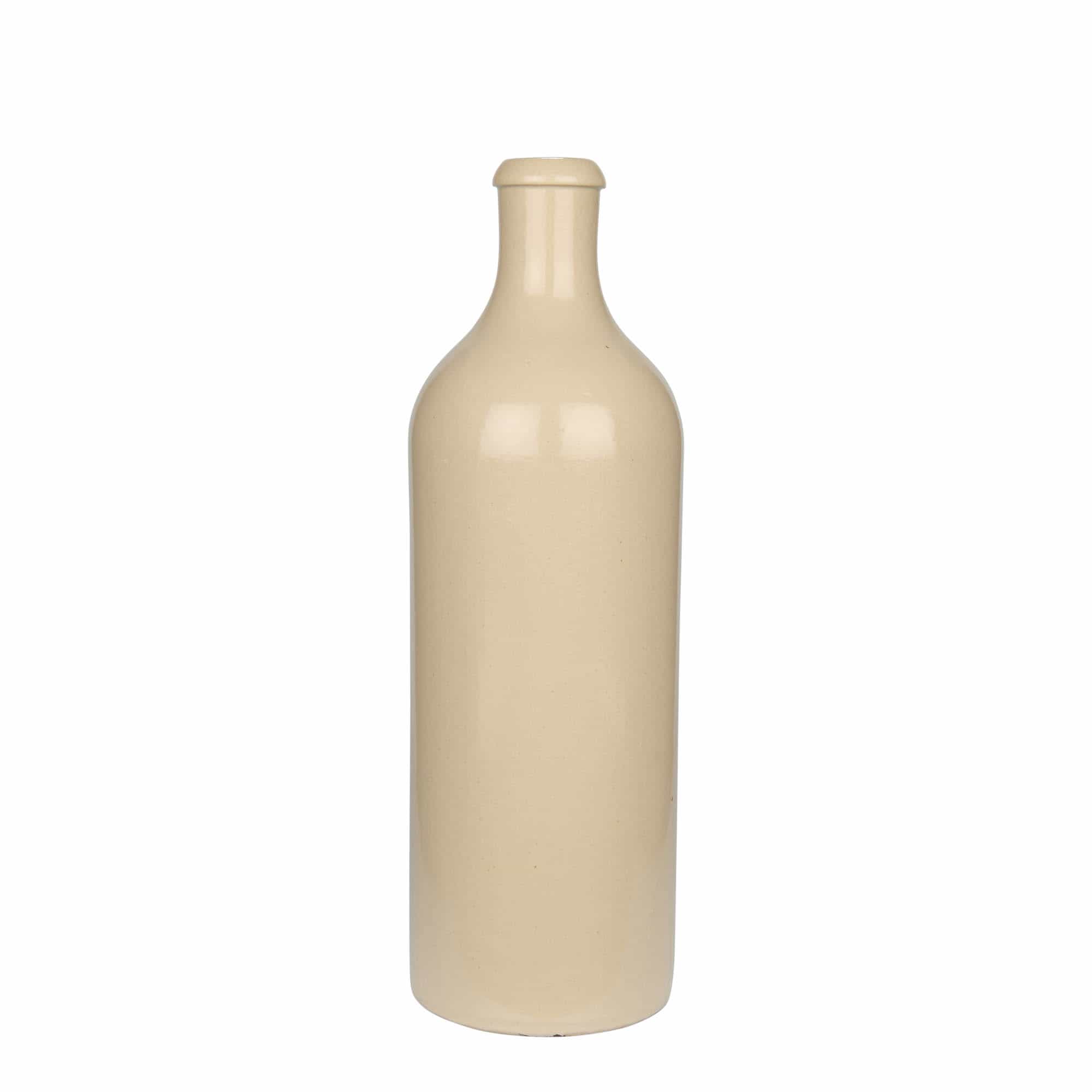 Κεραμικό μπουκάλι 750 ml, κεραμικό, μπεζ, στόμιο: φελλός Κεραμικό μπουκάλι 750 ml, κεραμικό, μπεζ, στόμιο: φελλός