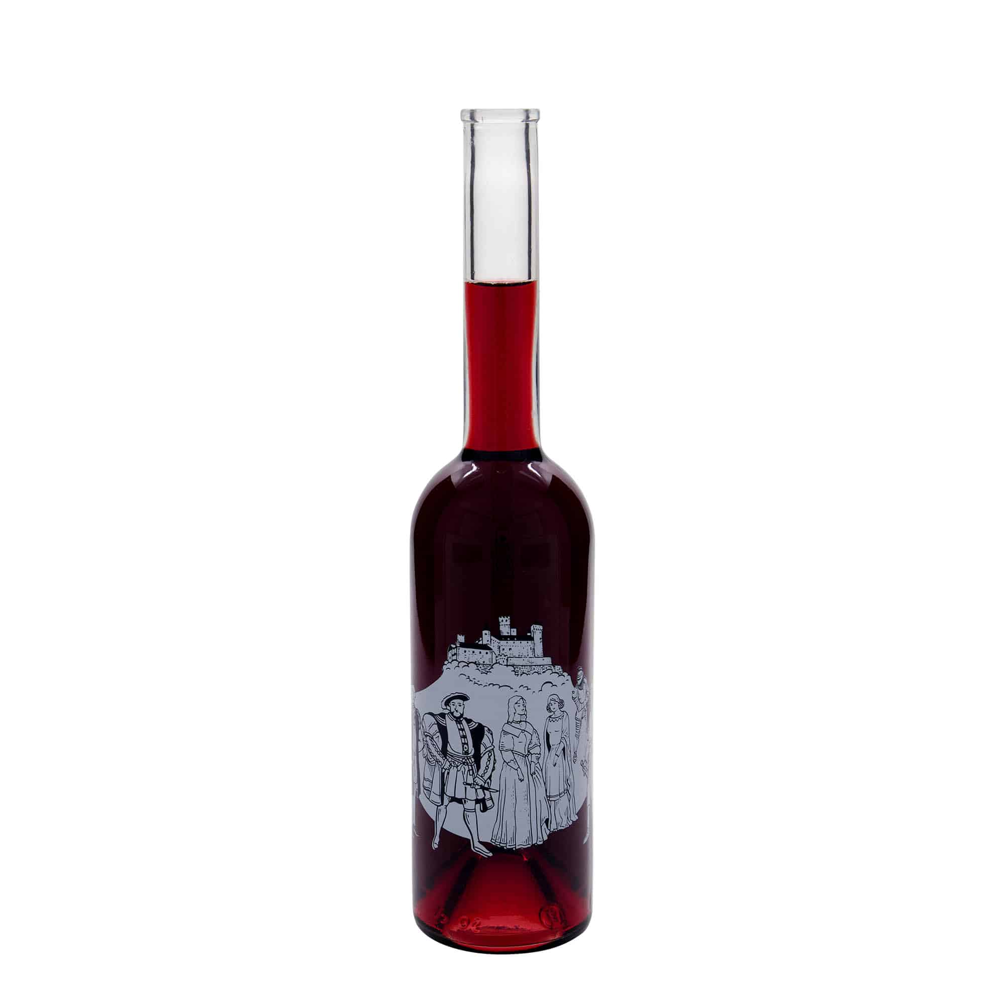 500 ml γυάλινο μπουκάλι 'Όπερα', θέμα: Μεσαίωνας, στόμιο: φελλός