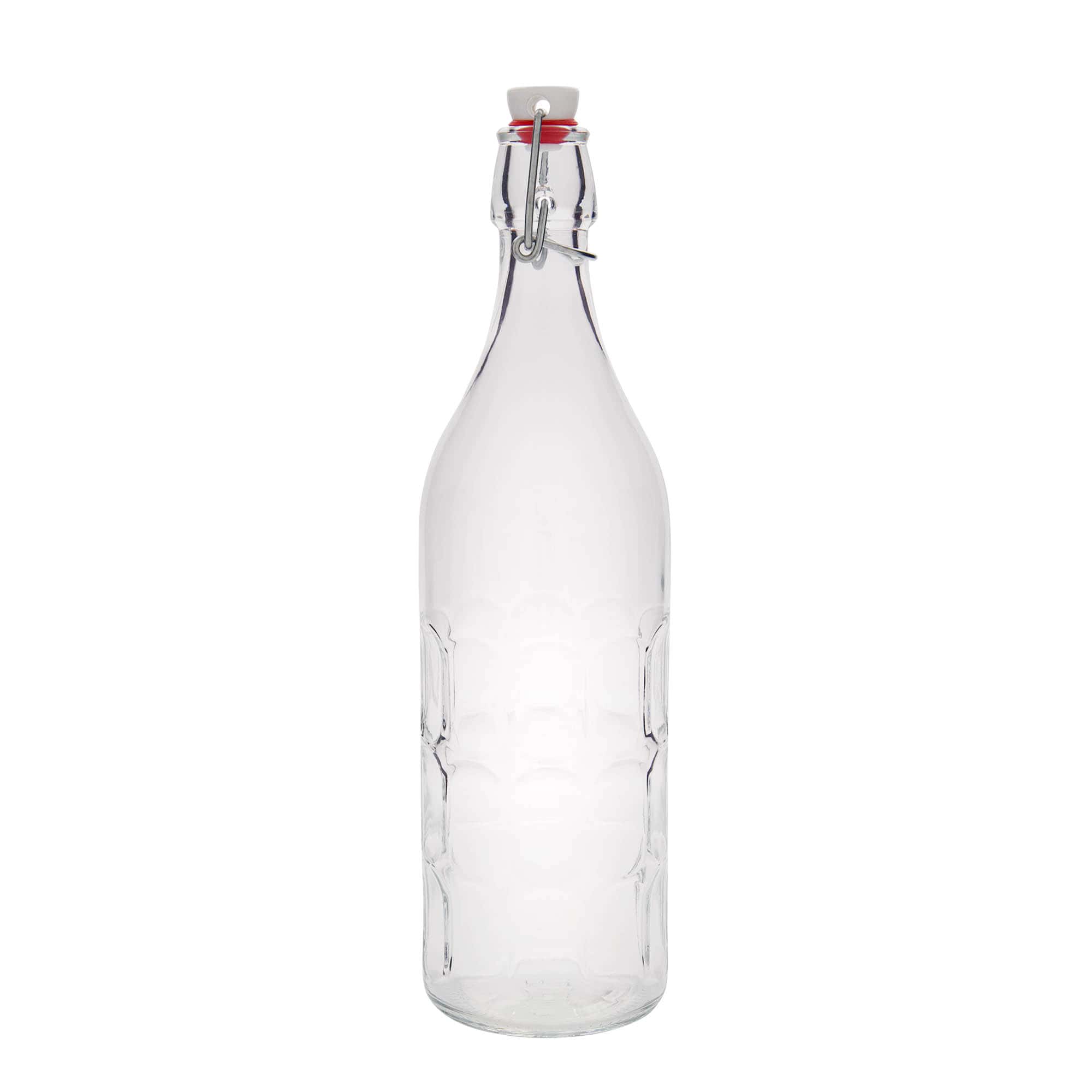 1.000 ml γυάλινο μπουκάλι Moresca, στόμιο: κλείσιμο με μπρούτζινο κλιπ