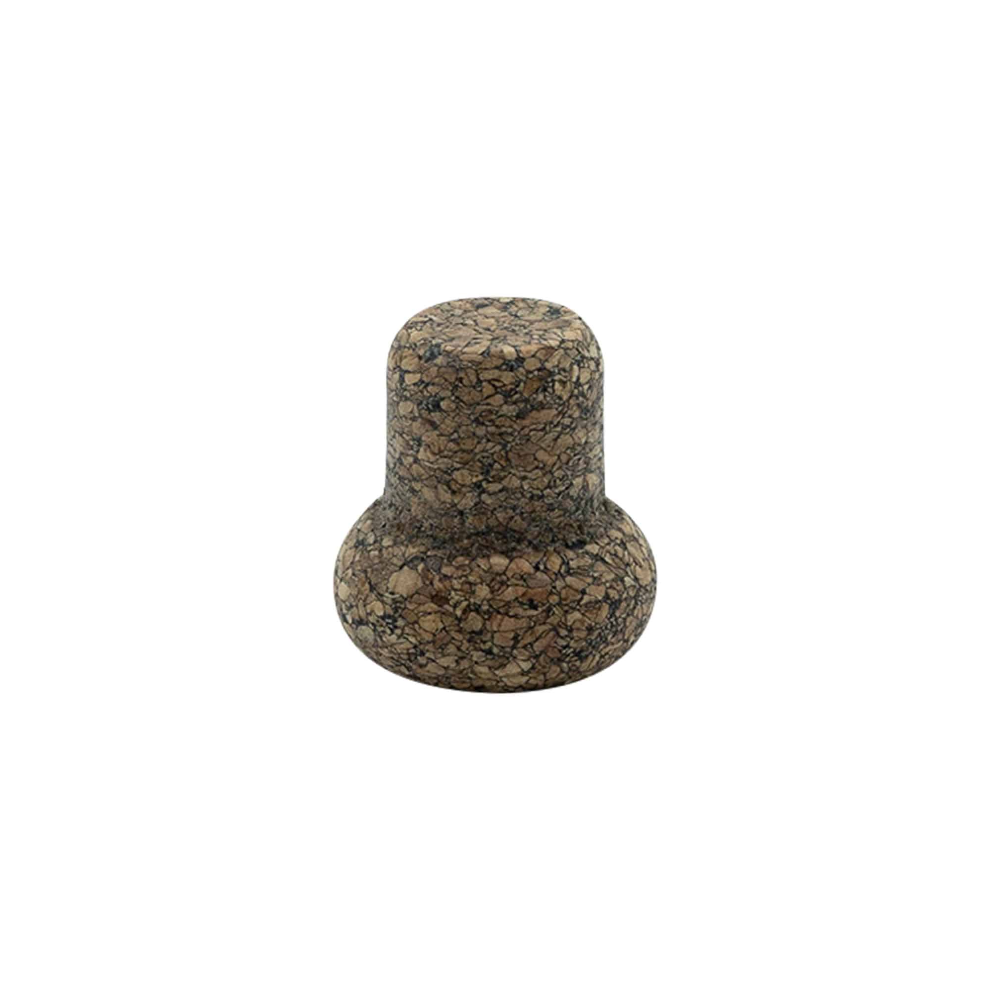 Griffkorken 'Barrel' 22,5 mm, Corkcoal, für Mündung: Kork