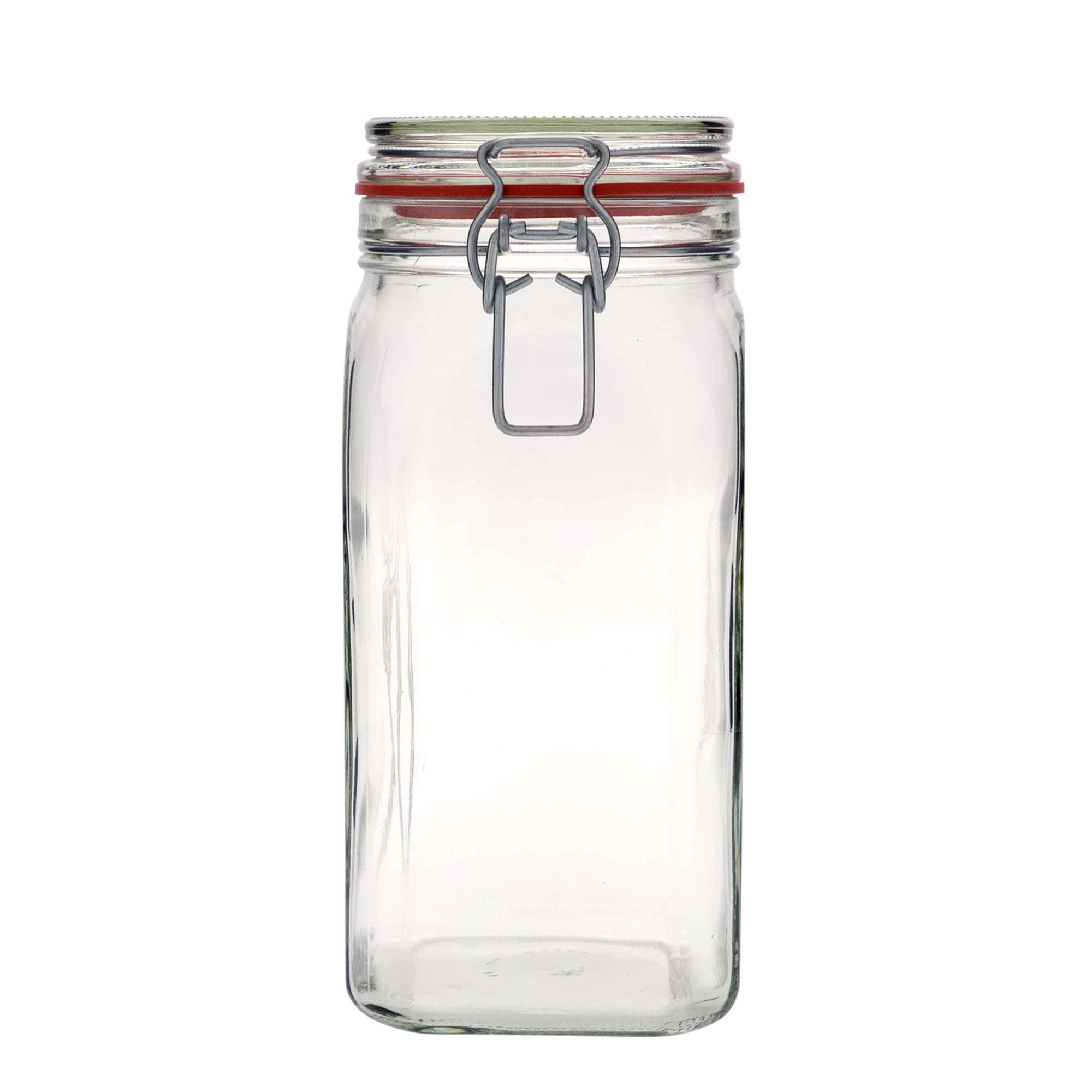 Βάζο με καπάκι με κλιπ 1.540 ml, τετράγωνο, στόμιο: καπάκι με κλιπ Βάζο με καπάκι με κλιπ 1.540 ml, τετράγωνο, στόμιο: καπάκι με κλιπ