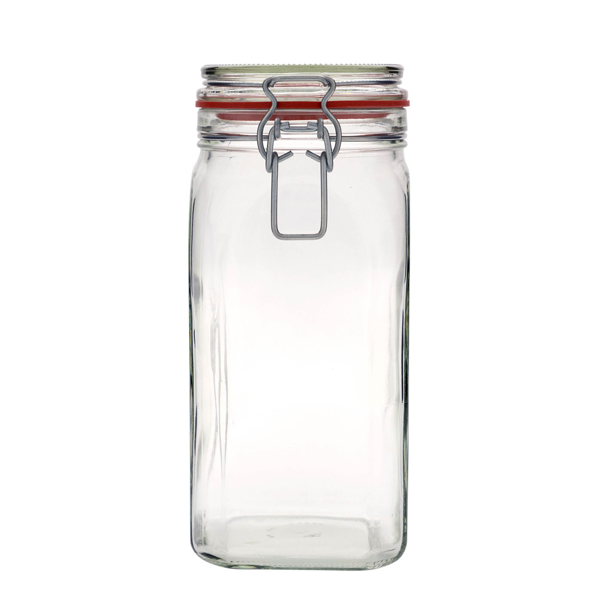 Βάζο με καπάκι με κλιπ 1.540 ml, τετράγωνο, στόμιο: καπάκι με κλιπ