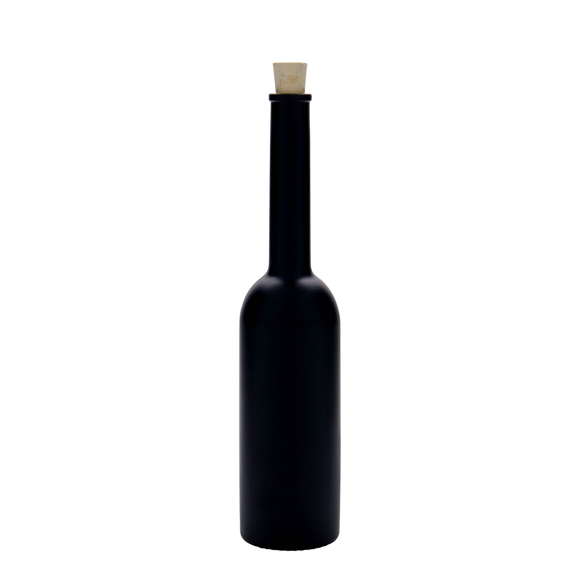 Γυάλινο μπουκάλι 'Opera' 200 ml, μαύρο, στόμιο: φελλός