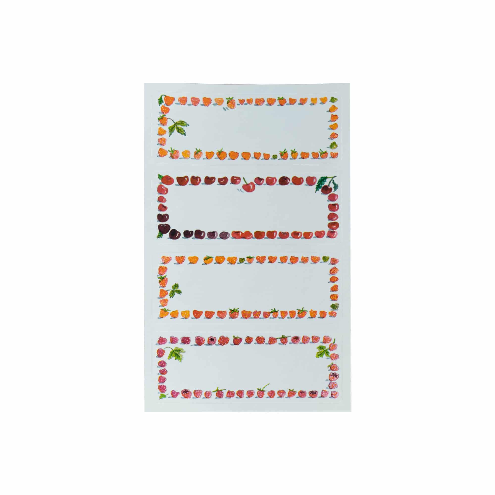 Ετικέτες Zweckform 'Πλαίσια με φρούτα', ορθογώνιες, χάρτινες, πολύχρωμες