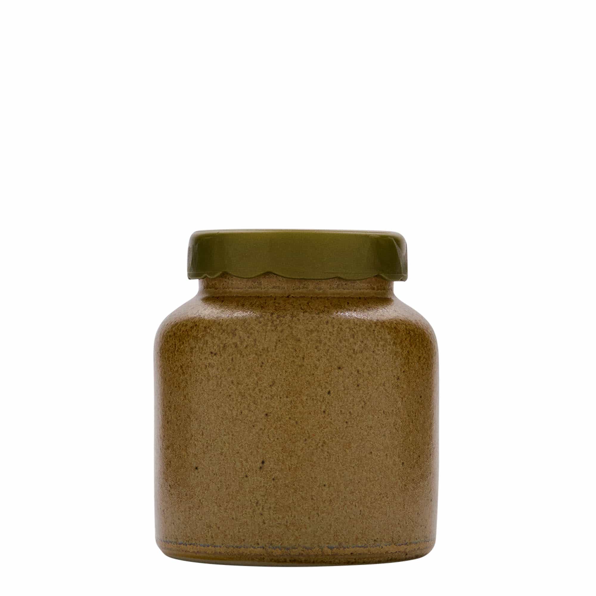 Πήλινο βάζο 270 ml, κεραμικό, καφέ κρυσταλλιζέ, στόμιο: χωνευτό πώμα