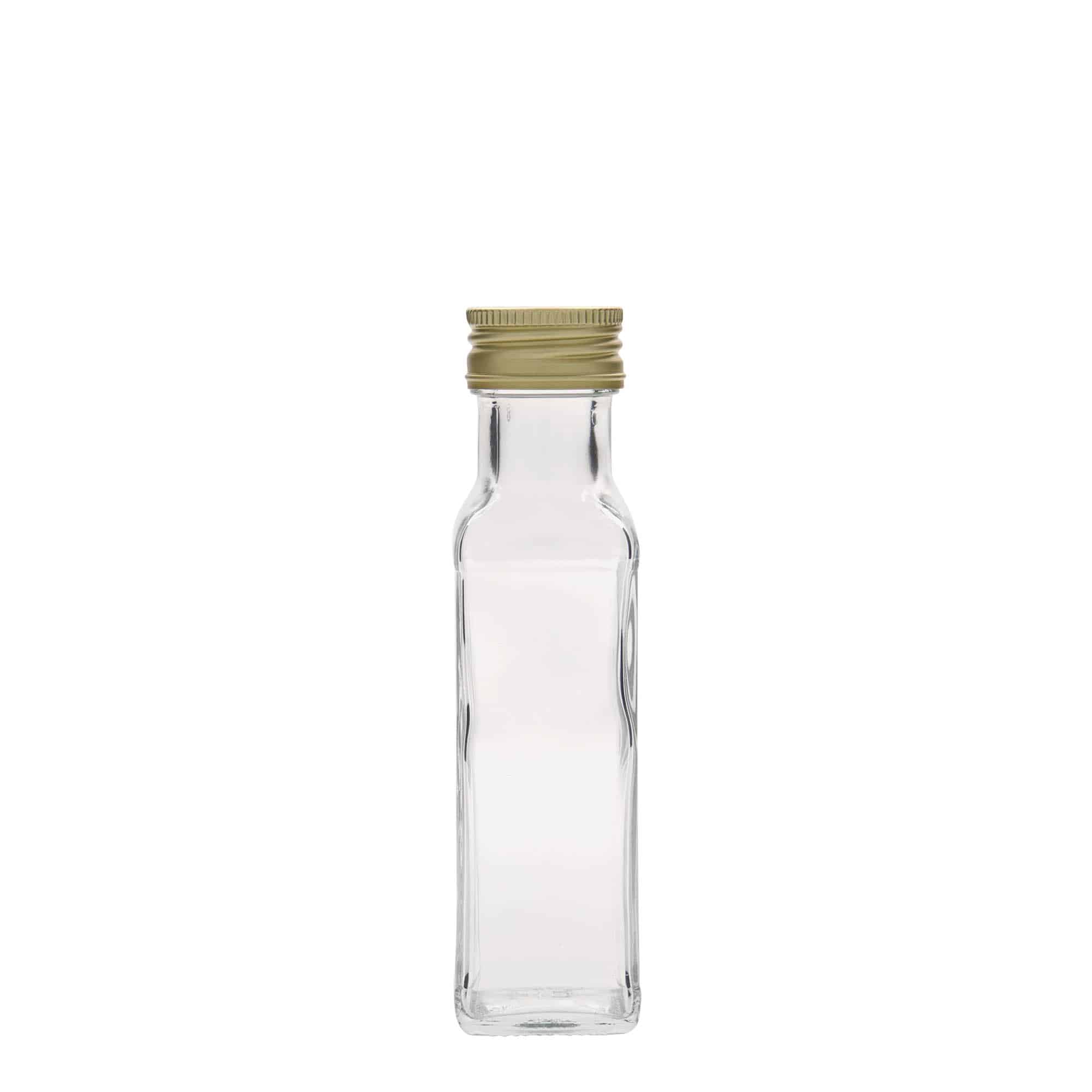 Γυάλινο μπουκάλι 'Marasca' 100 ml, τετράγωνο, στόμιο: PP 31,5