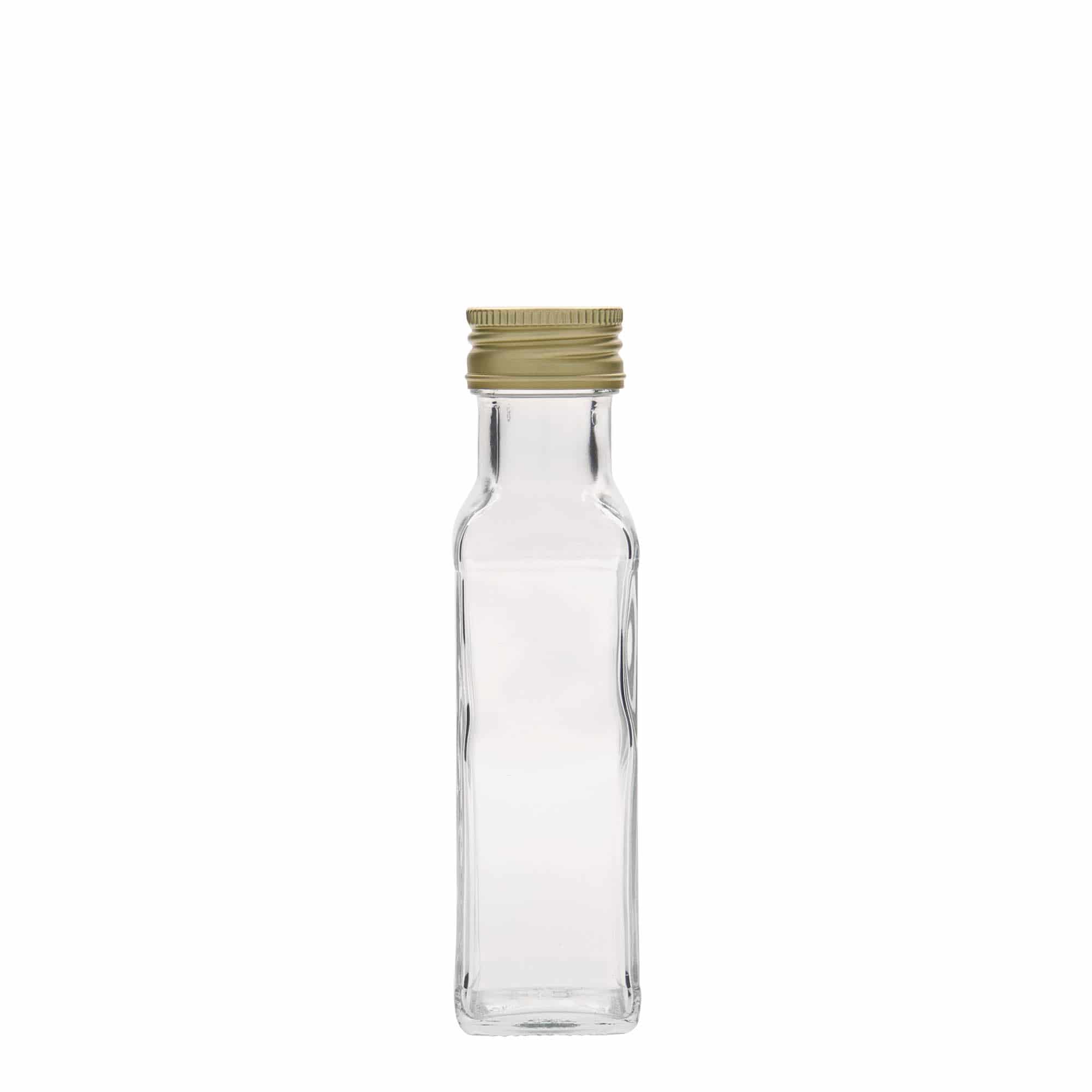 Γυάλινο μπουκάλι 'Marasca' 100 ml, τετράγωνο, στόμιο: PP 31,5